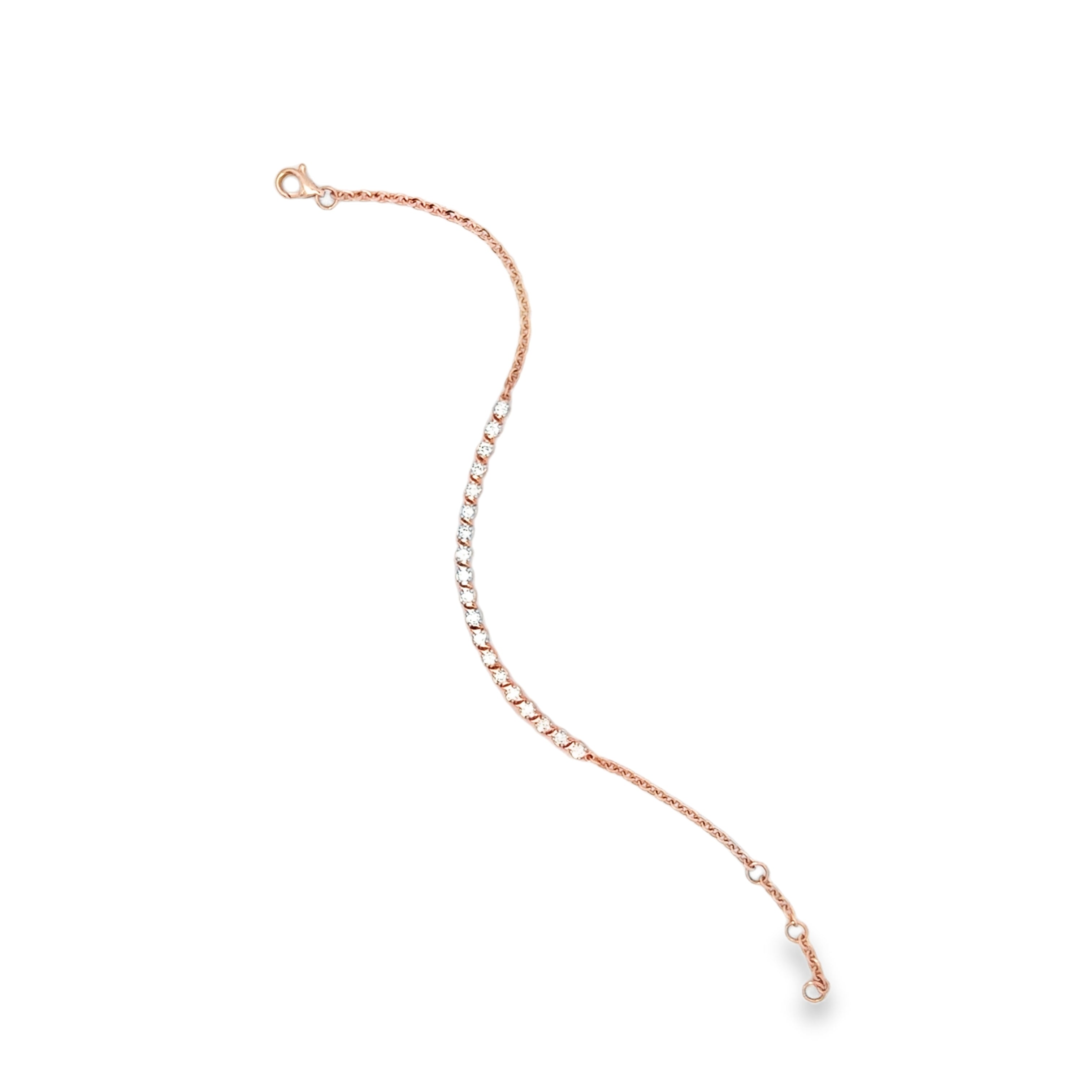 ROUND DIAMOND ADJUSTABLE TENNIS BRACELET