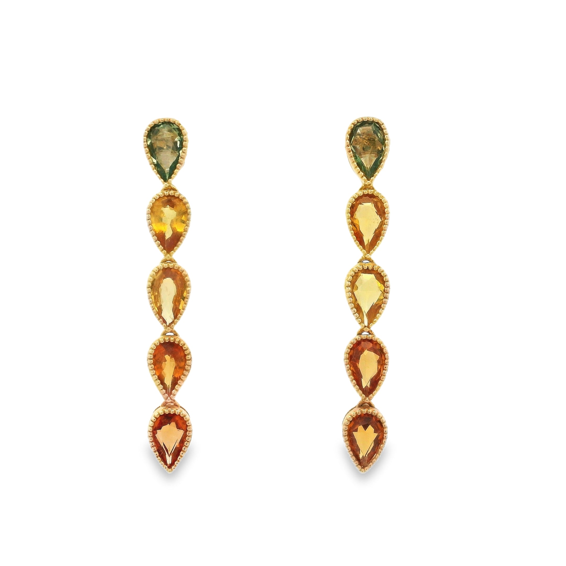 SAPPHIRES DROPS LONG EARRING