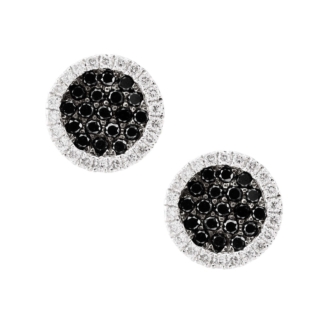 WHITE GOLD PLATE WITH BLACK DIAMONDS