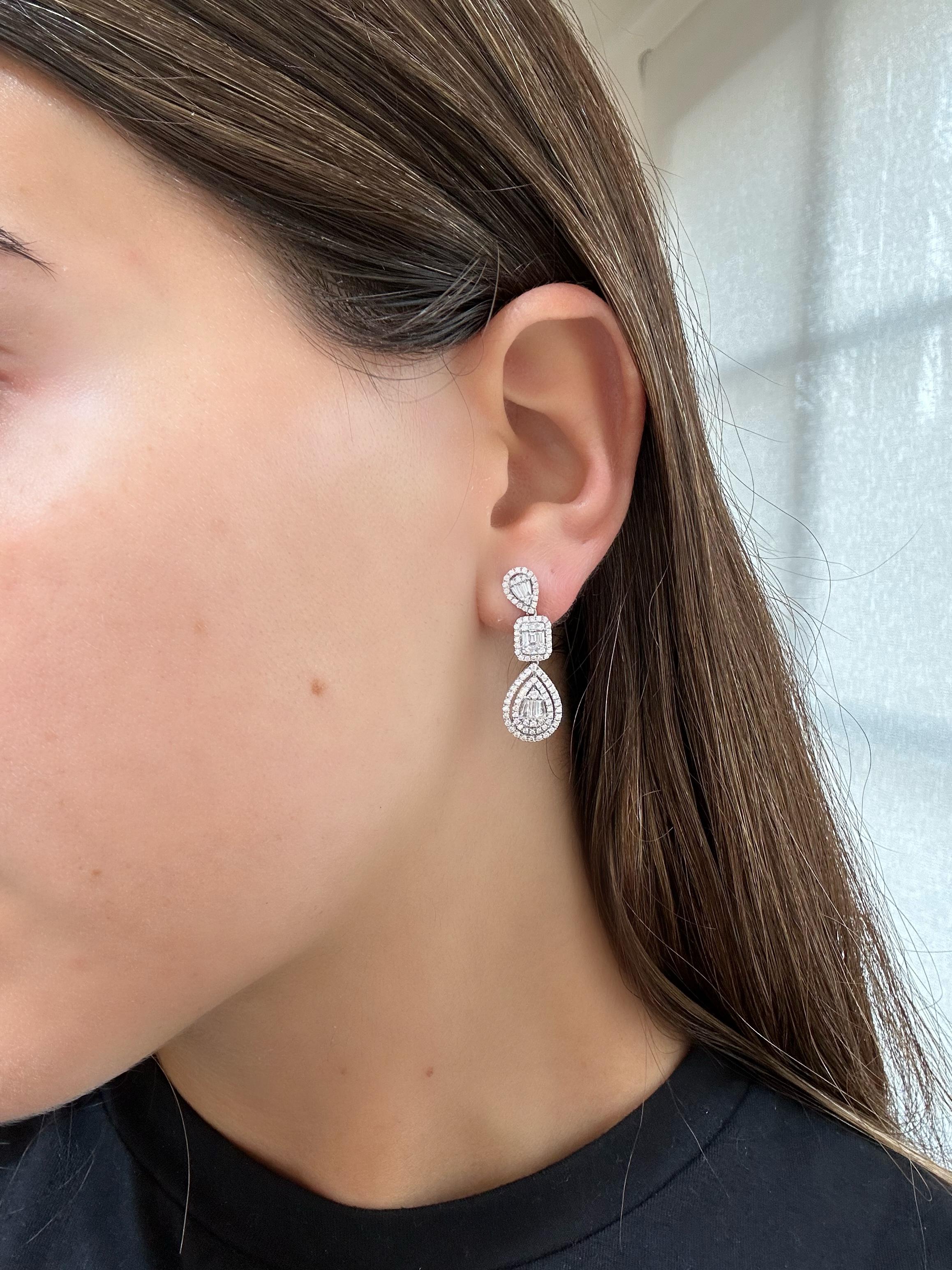 DIAMOND DANGLE EARRINGS
