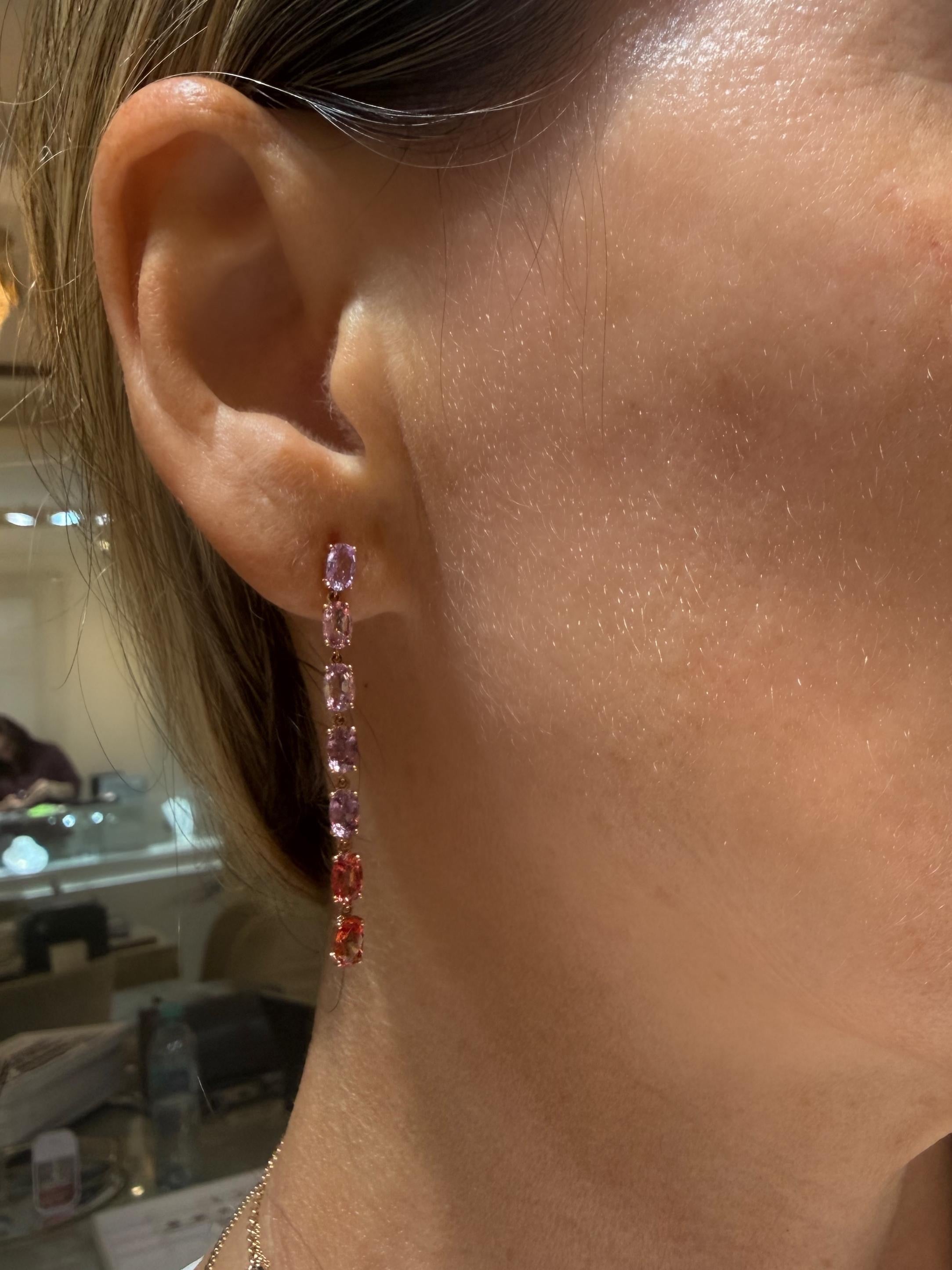 SAPPHIRE RAINBOW LONG EARRINGS