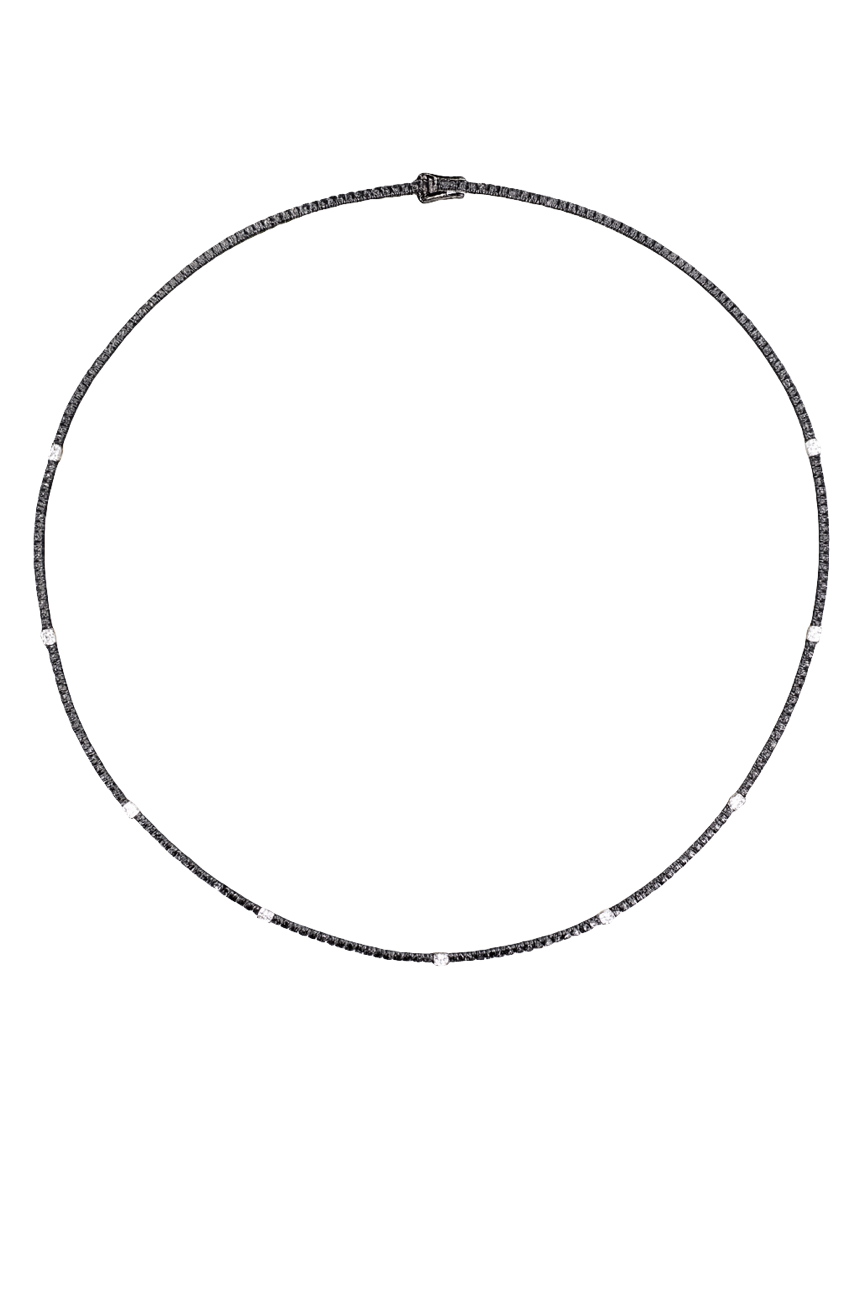NOIR TENNIS NECKLACE