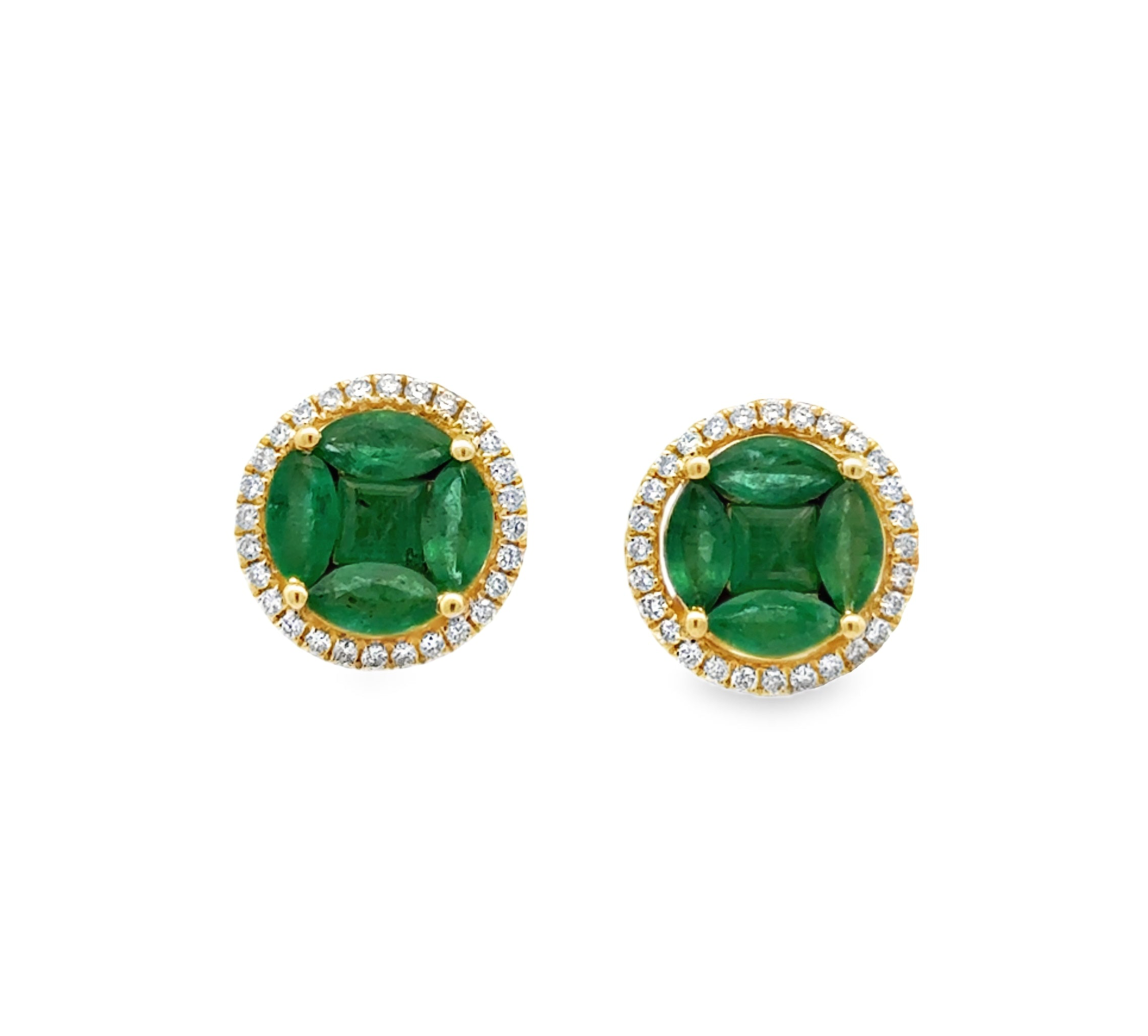 EMERALD CLUSTER STUDS