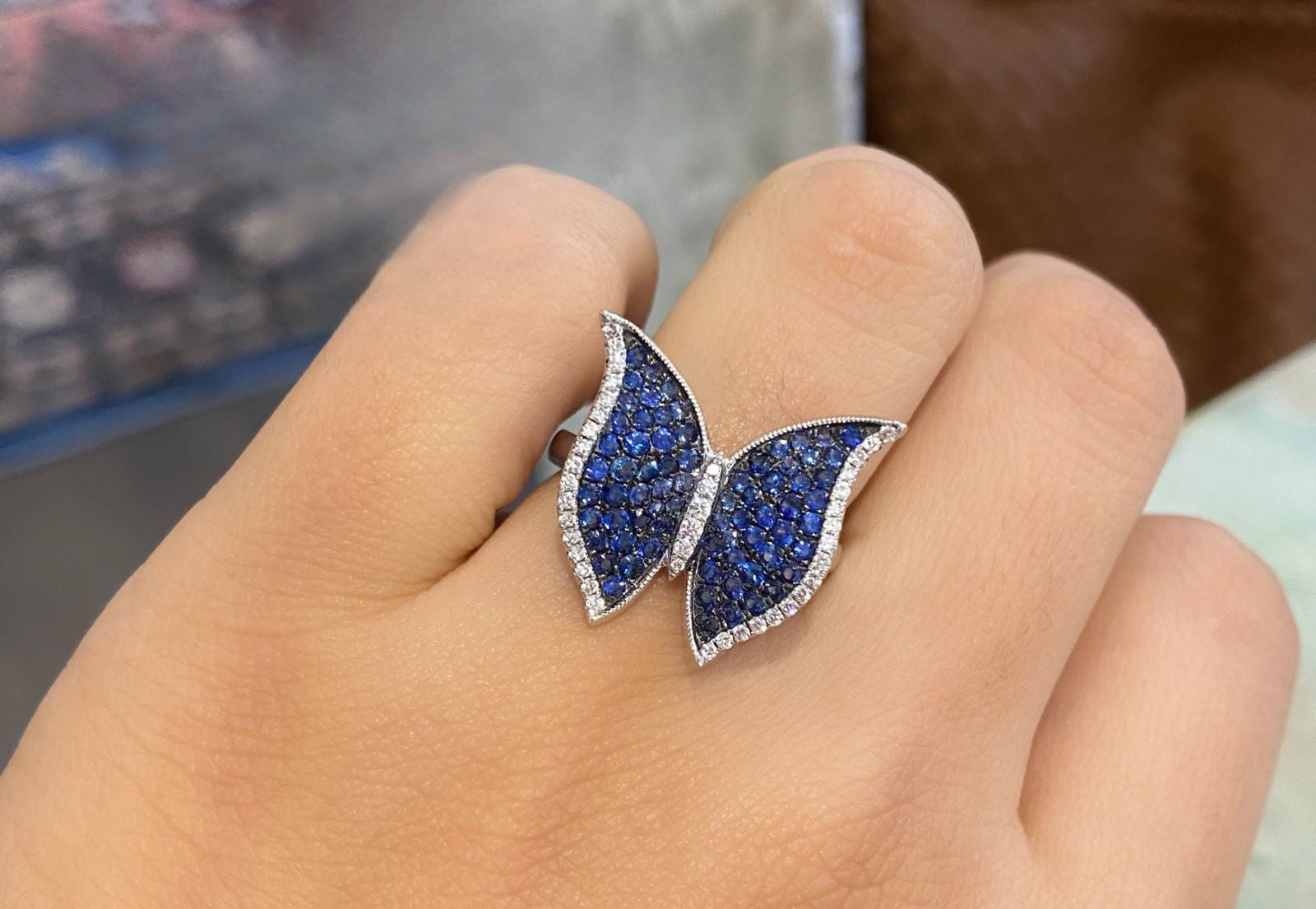 BLUE BUTTERFLY RING