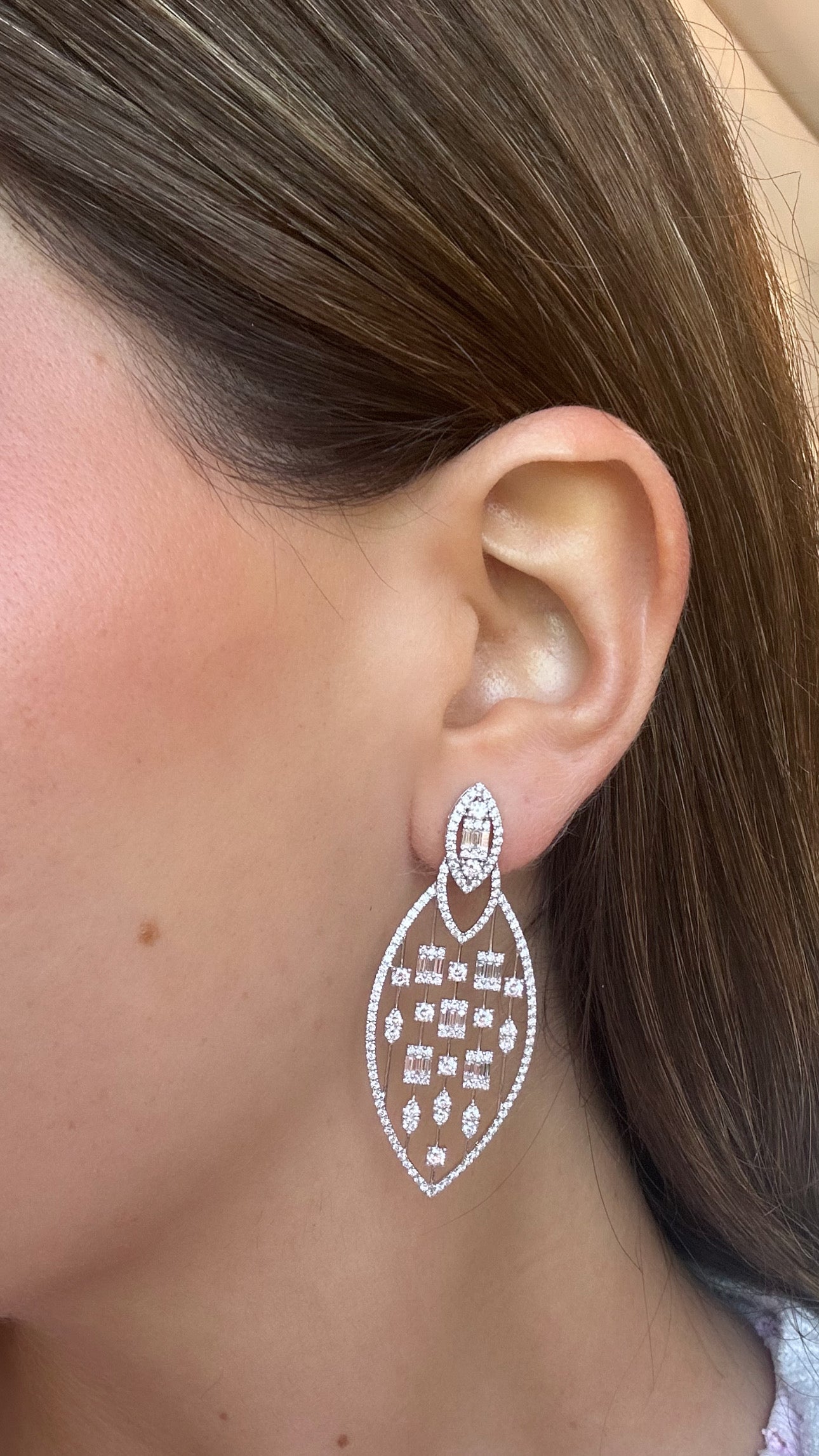DIAMOND DROPS STATEMENT EARRINGS