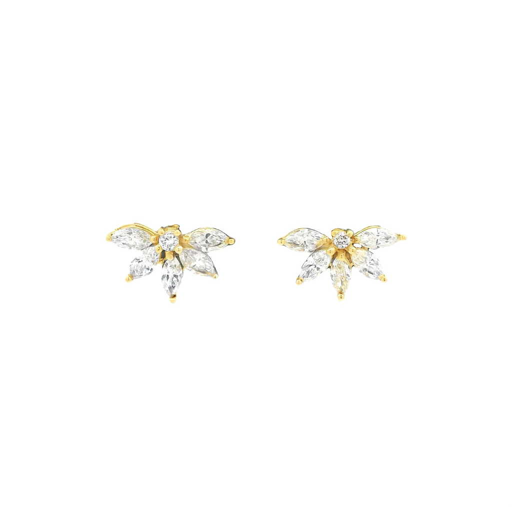 FLORAL SPARK DIAMOND EARRINGS