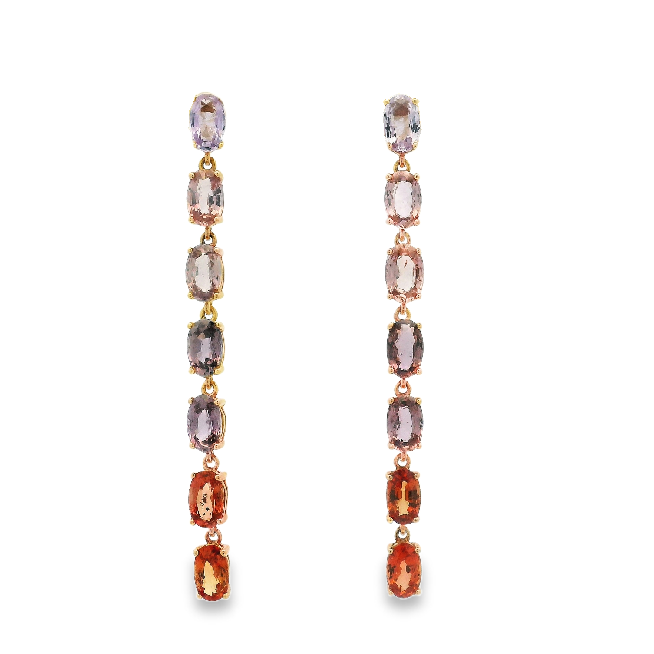 SAPPHIRE RAINBOW LONG EARRINGS