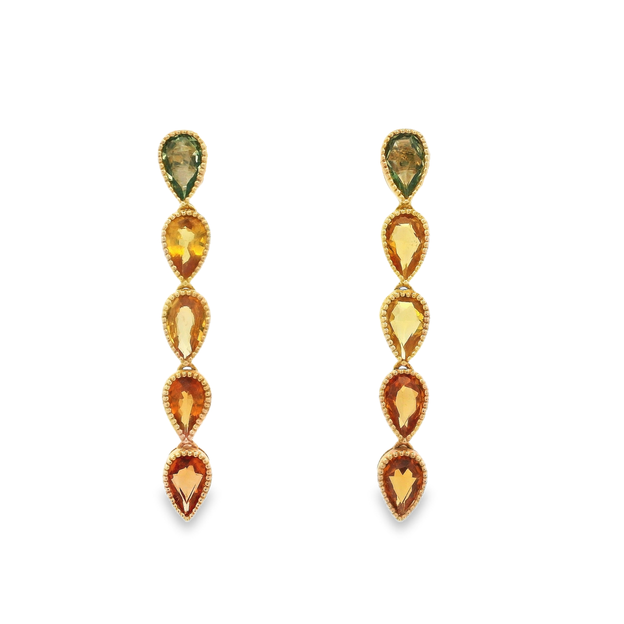 SAPPHIRE DROPS LONG EARRINGS