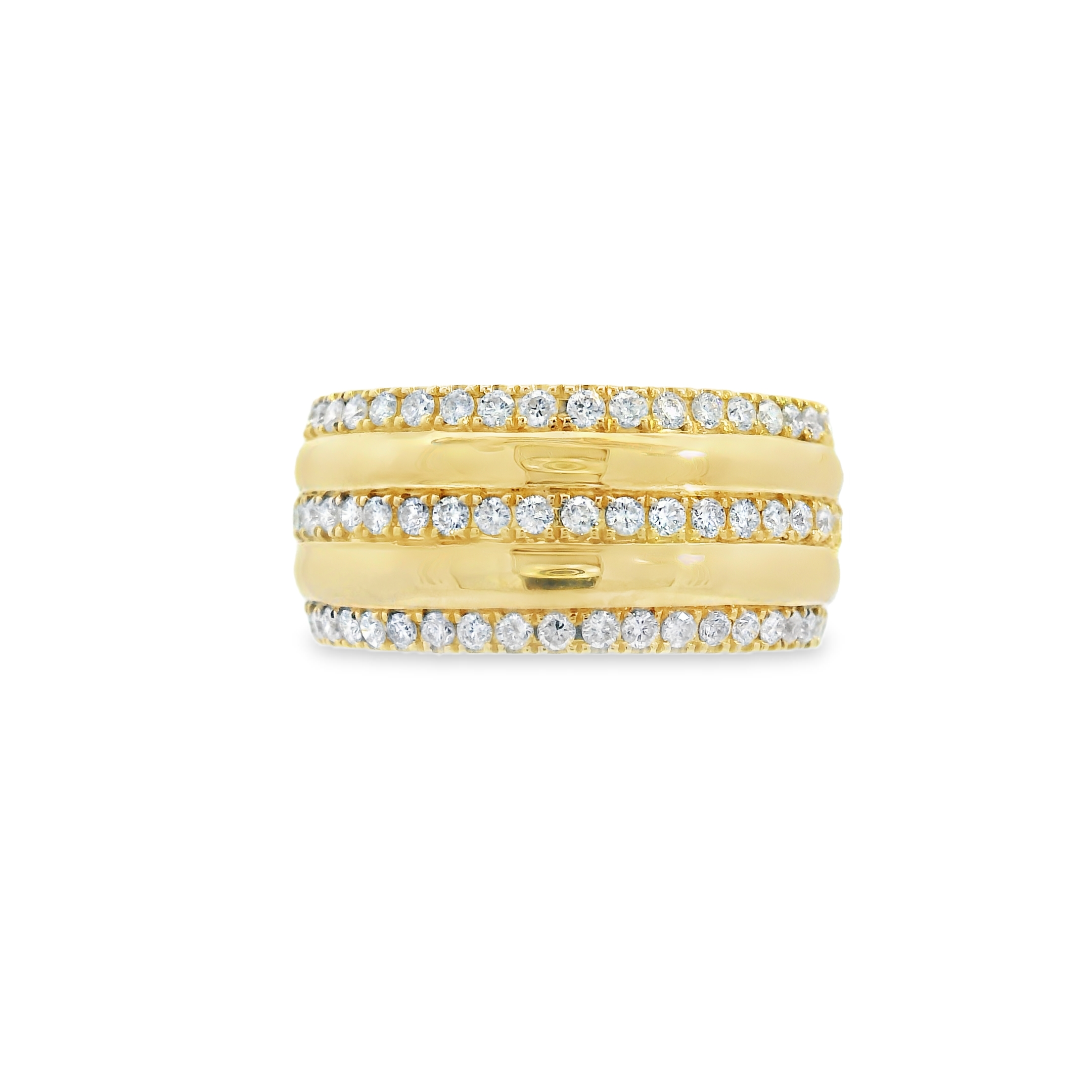 THREE ROW DIAMOND BAND