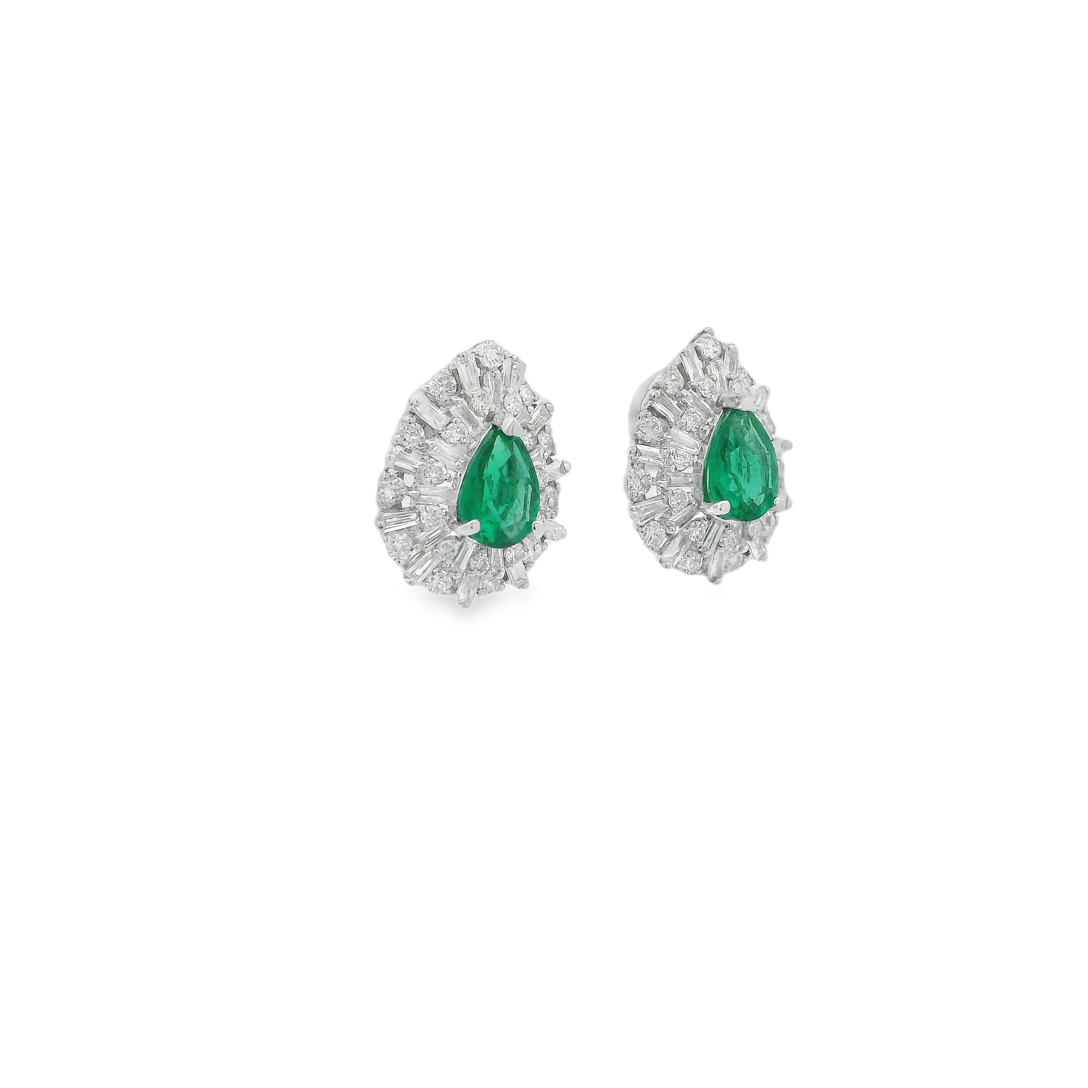 EMERALD HALO EARRINGS