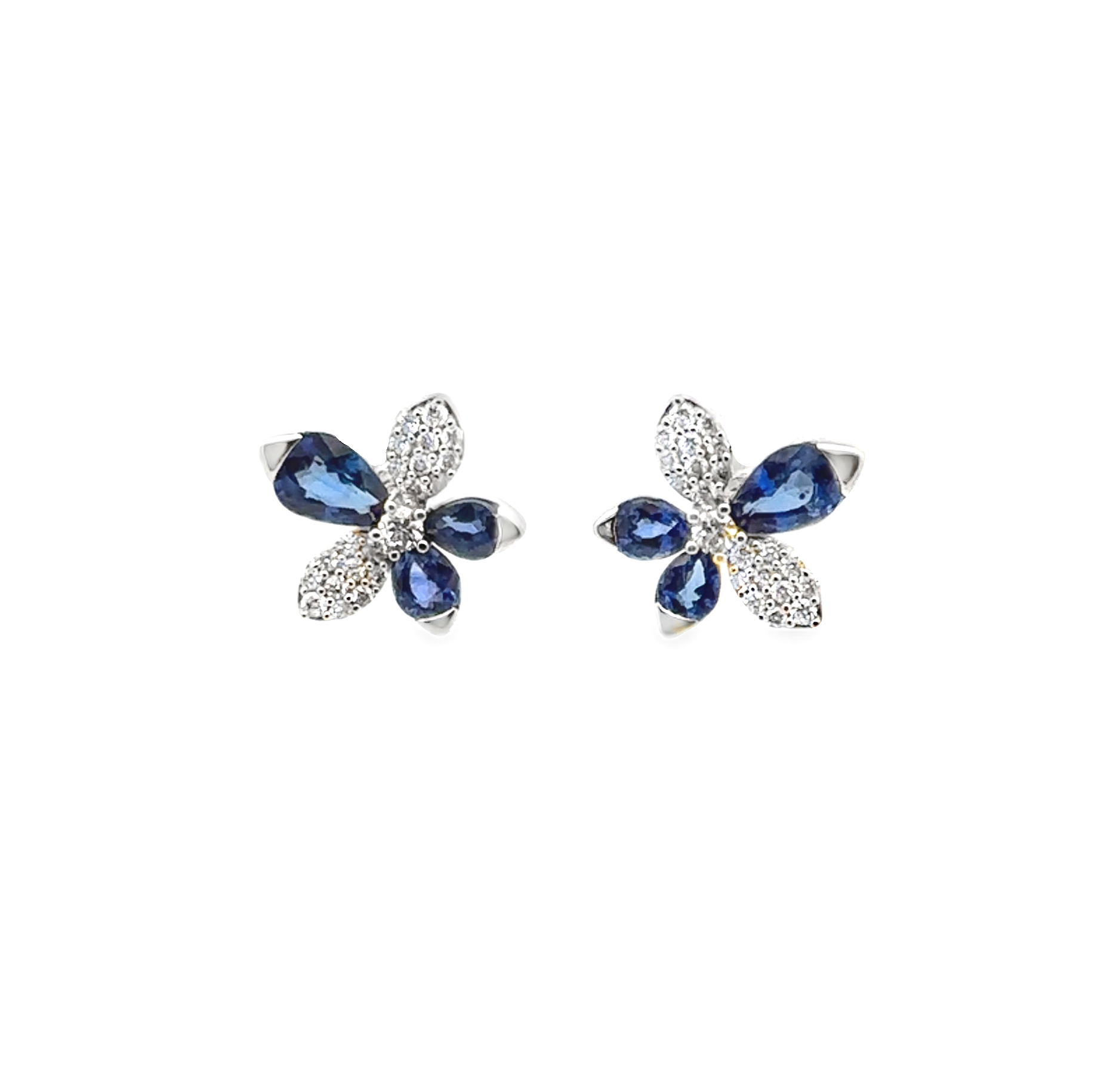 SAPPHIRE FLORAL STUDS