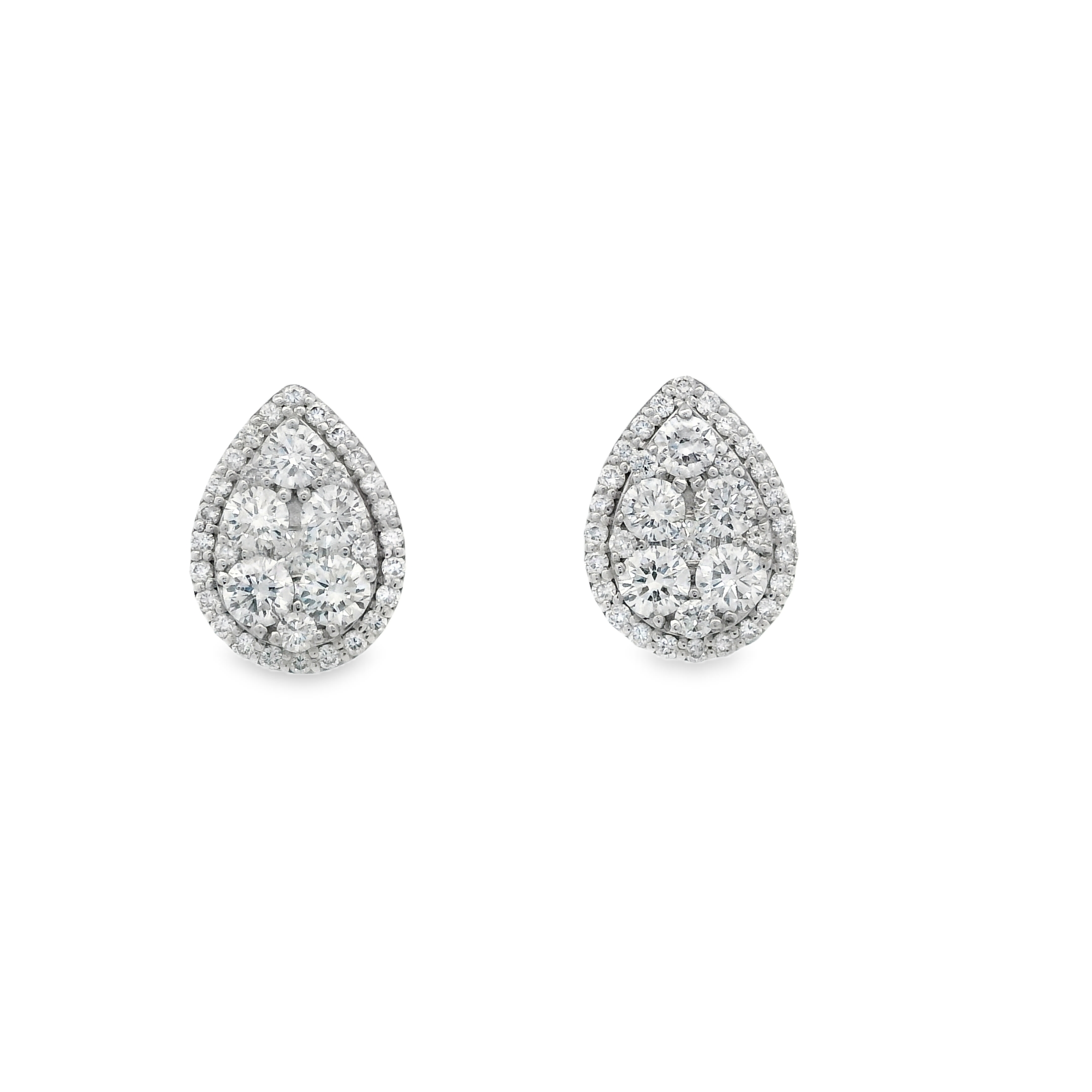 TEAR-DROP DIAMOND STUDS