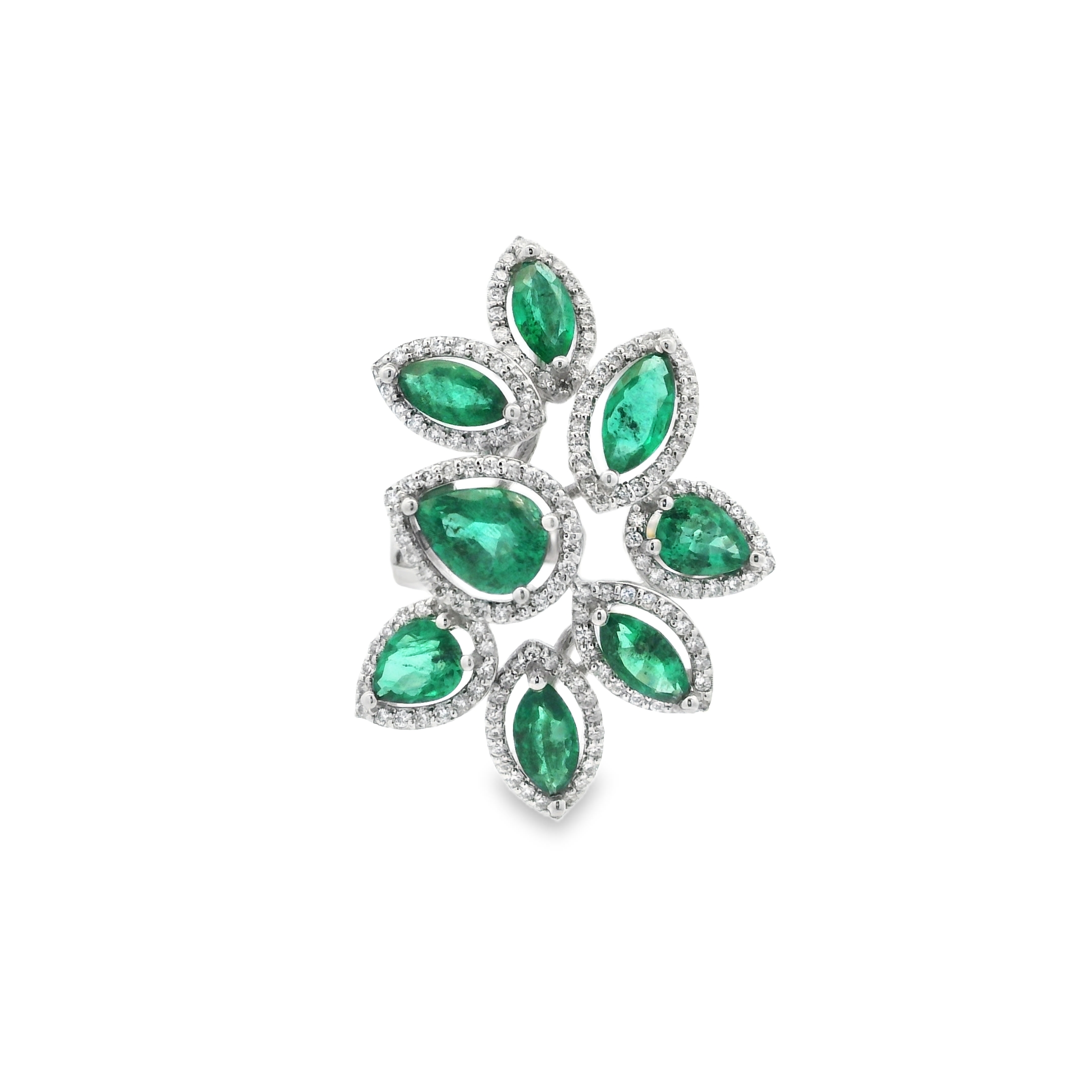 EMERALD LEAVES RING