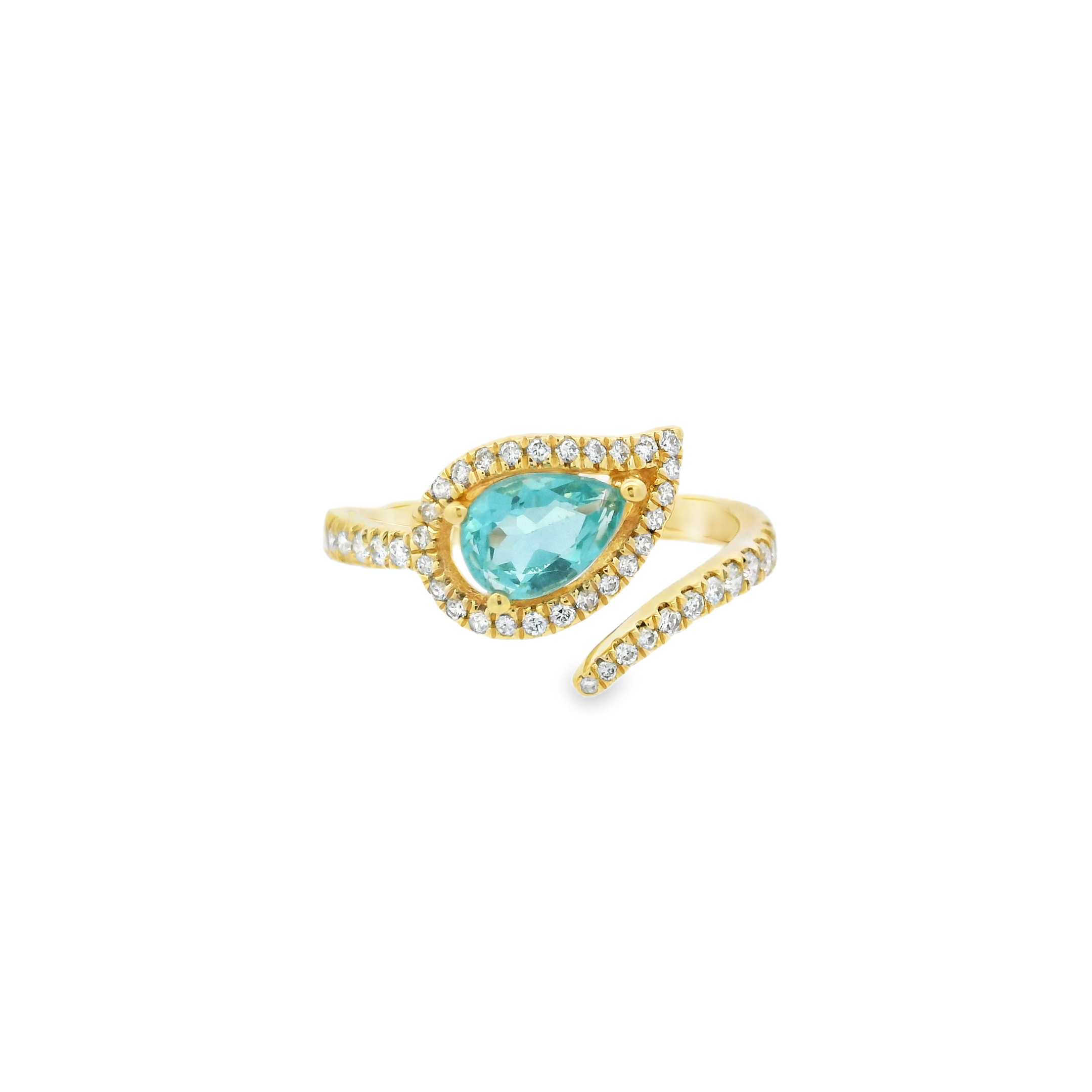 BLUE AMETHYST LEAVE RING