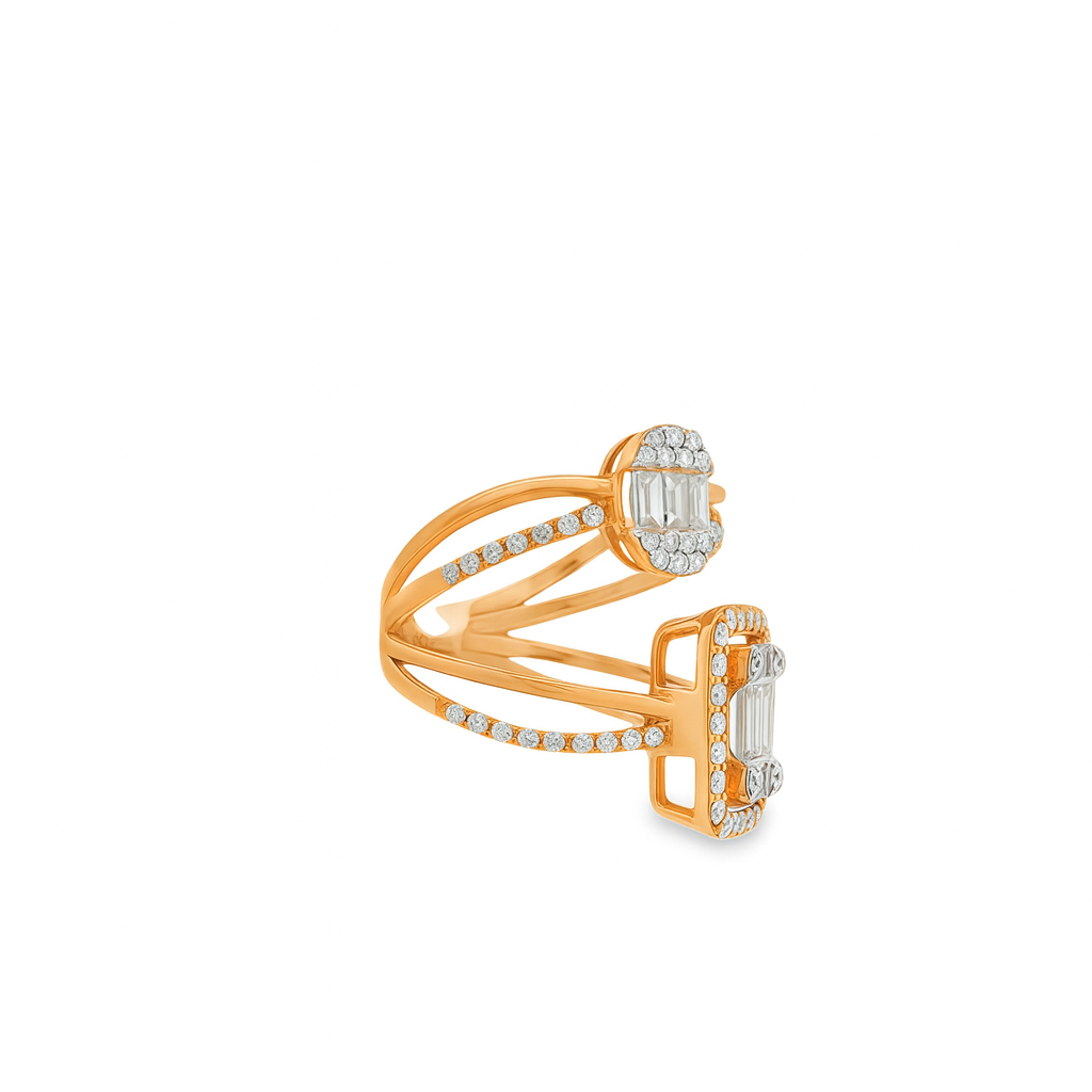 DUO BAGUETTE RING