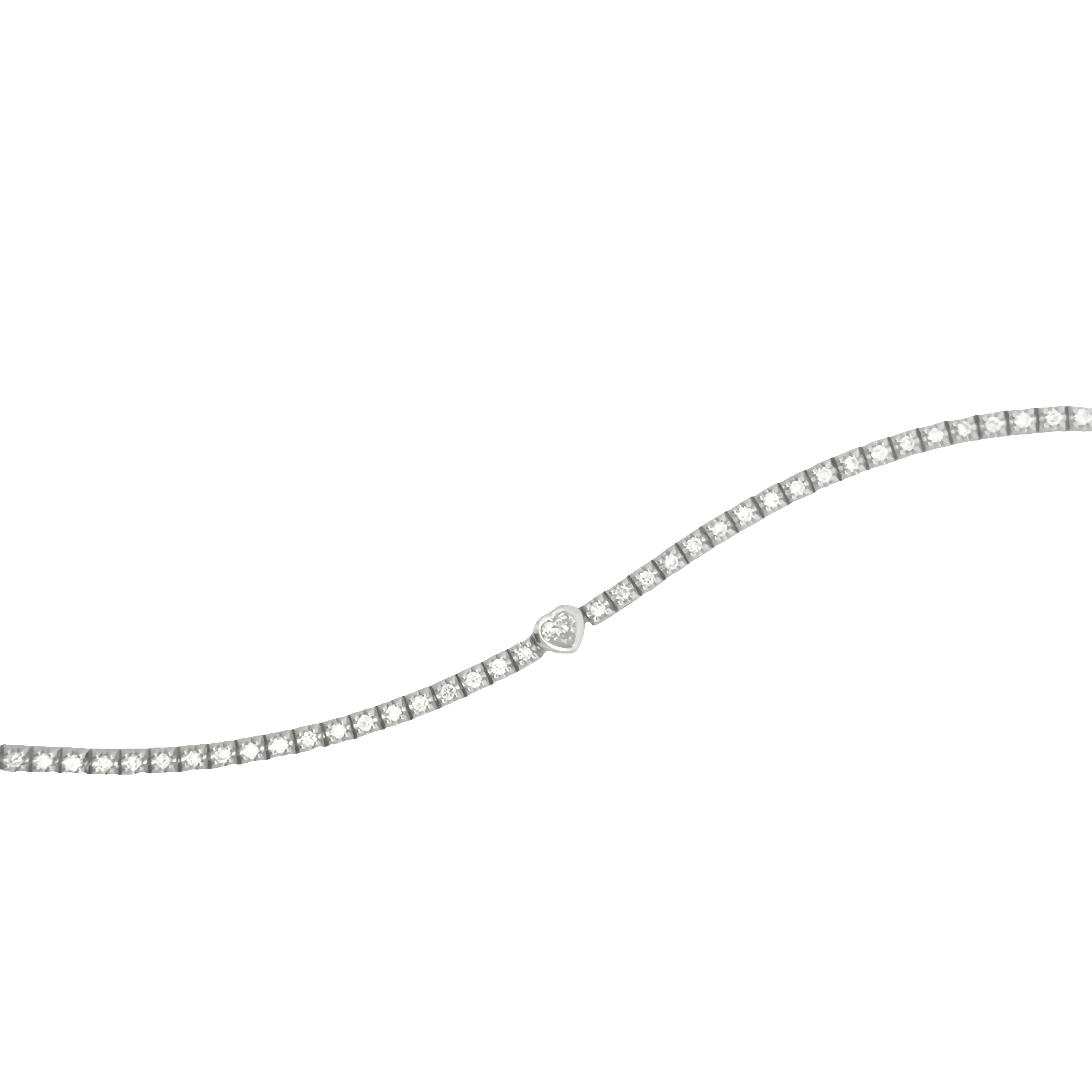 MINI DIAMOND HEART TENNIS BRACELET