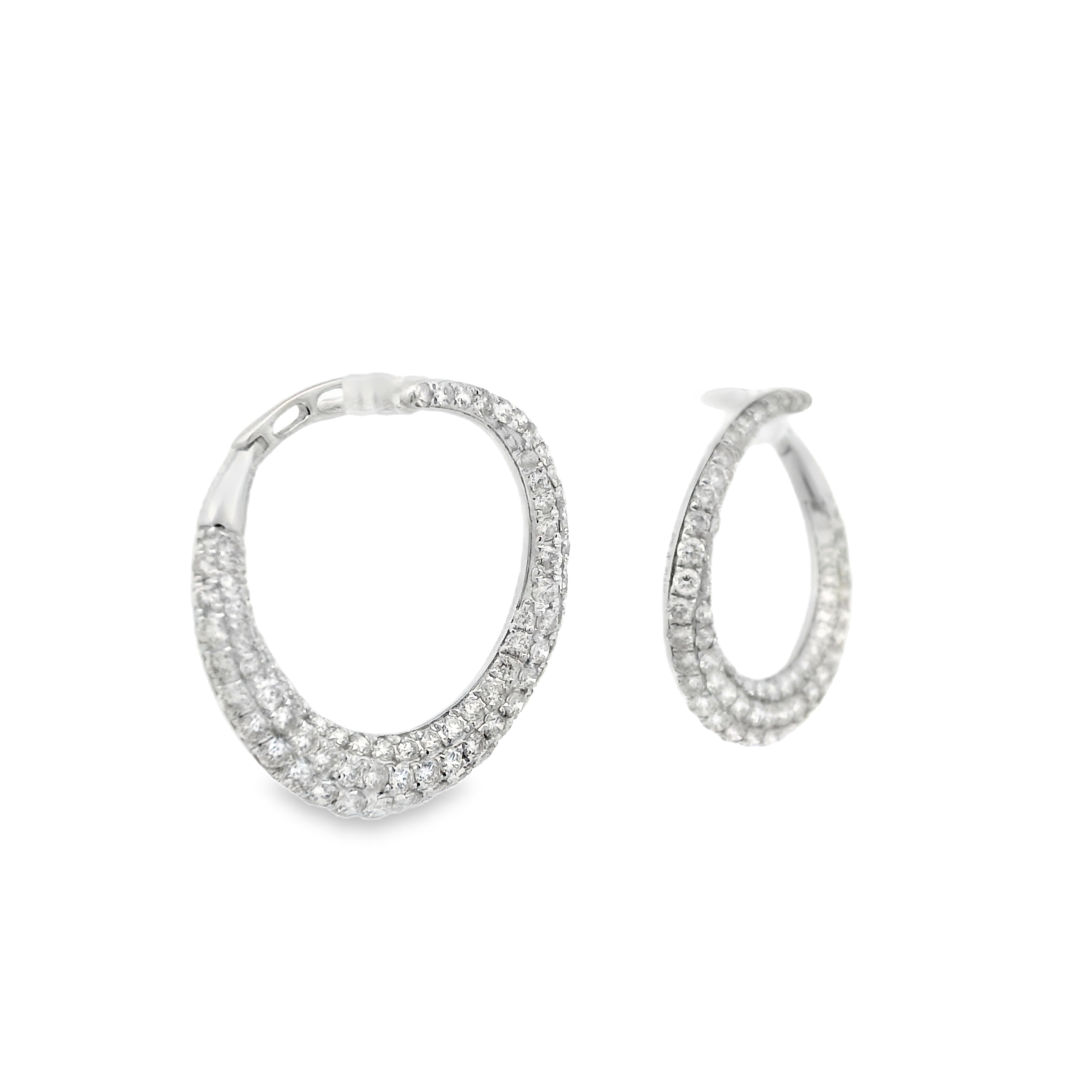 LARGE HALF-MOON DIAMOND EARRINGS