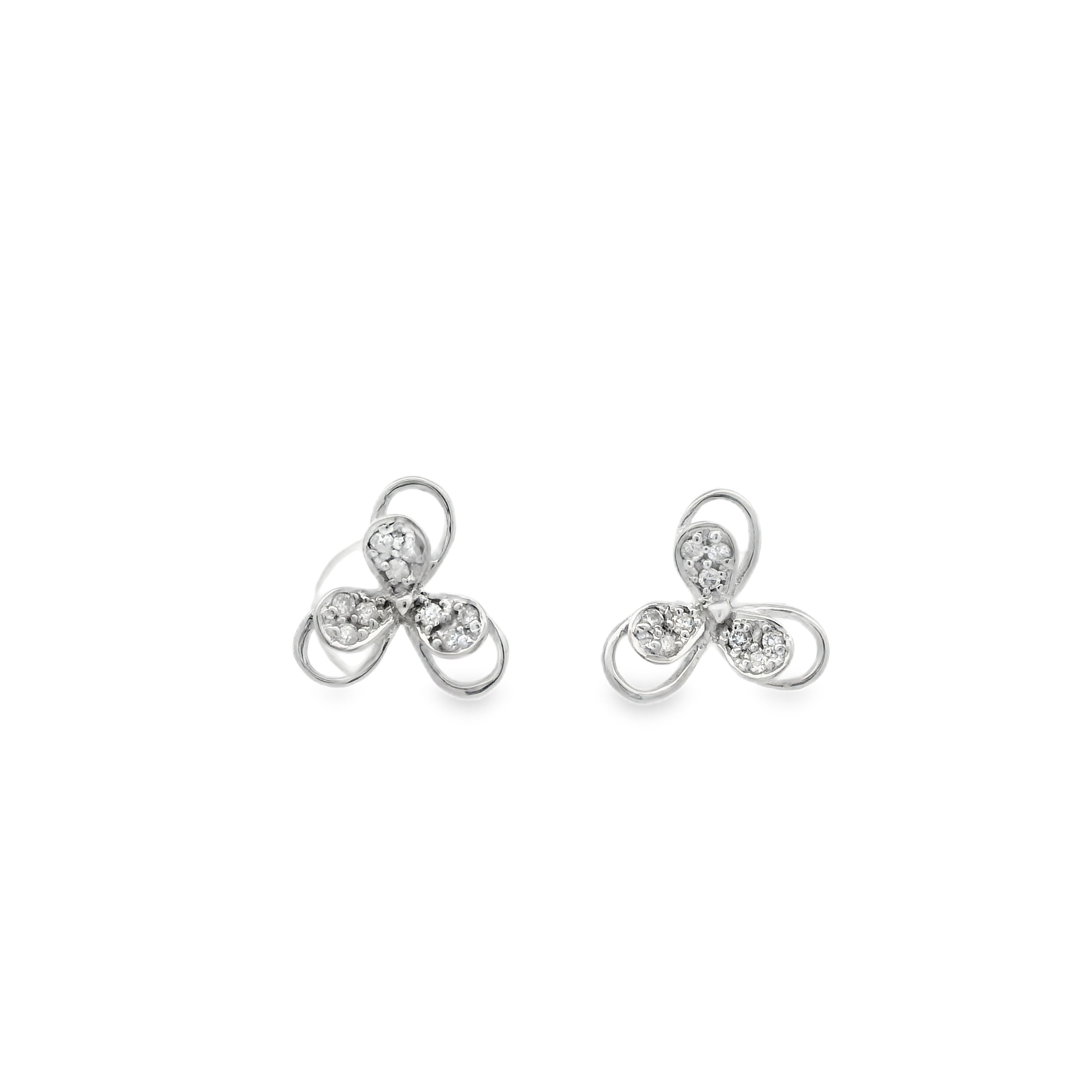 THREE PETAL FLOWER EARRINGS