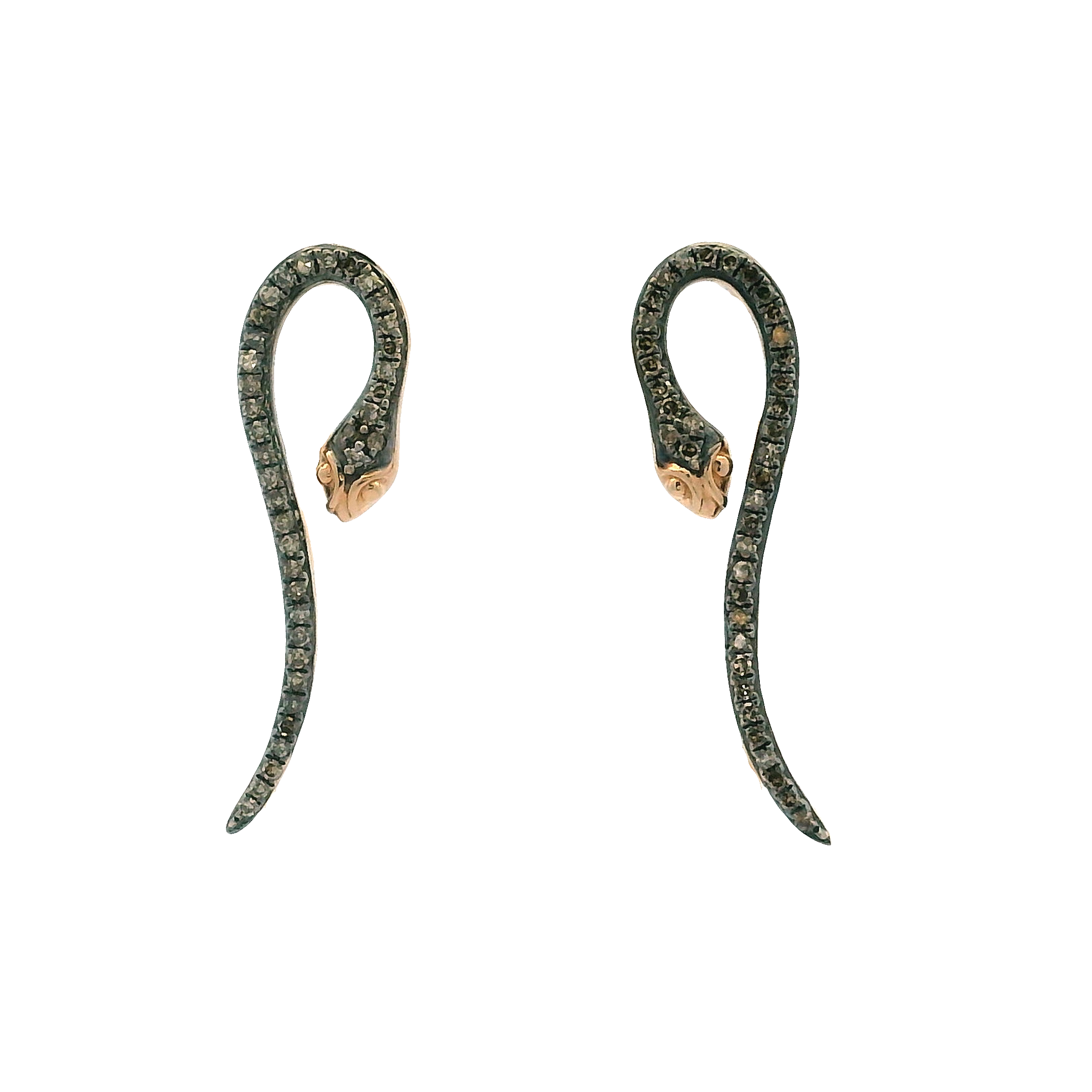 CHAMPAGNE SNAKE EARRINGS