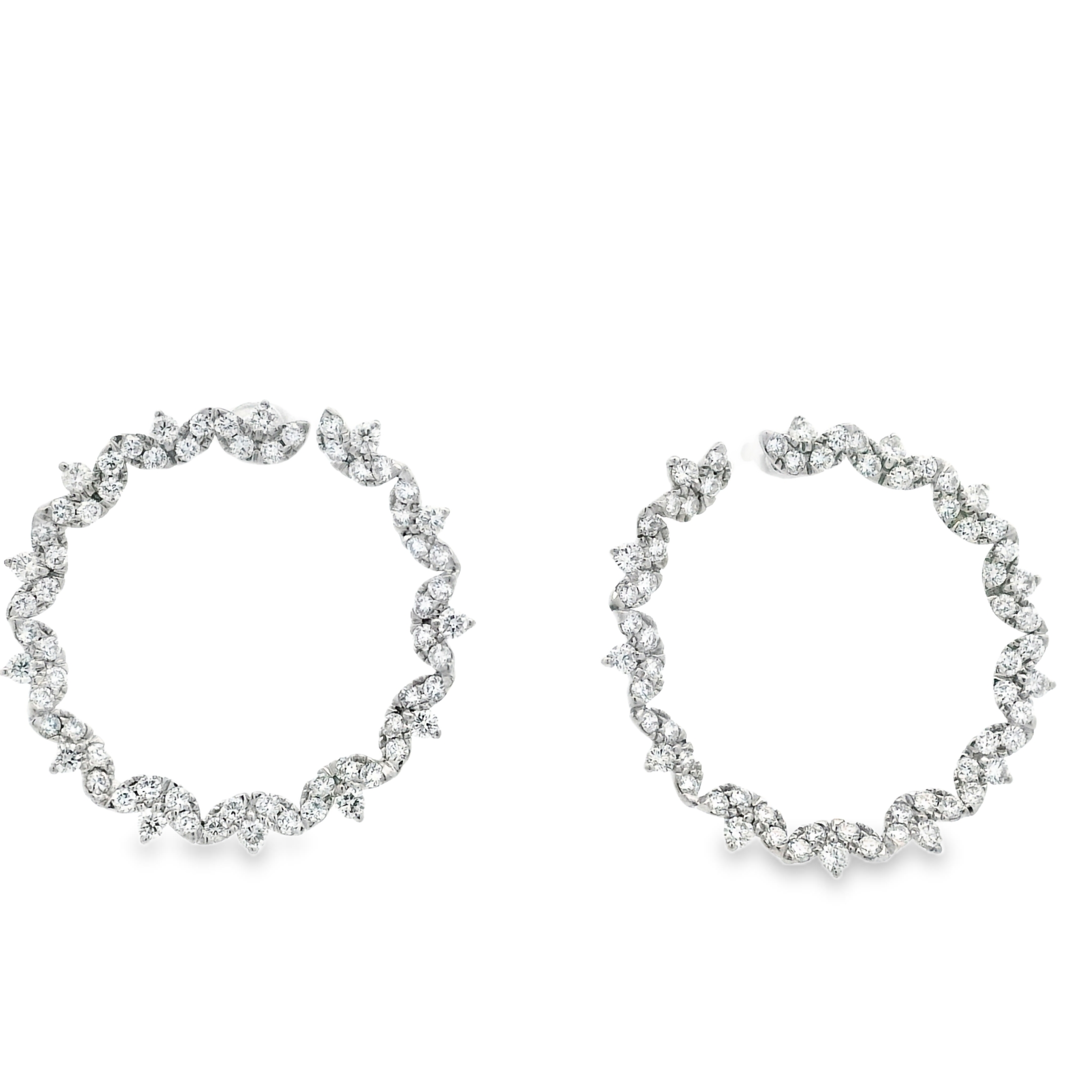 RONDELLE LEAFY DIAMOND EARRINGS