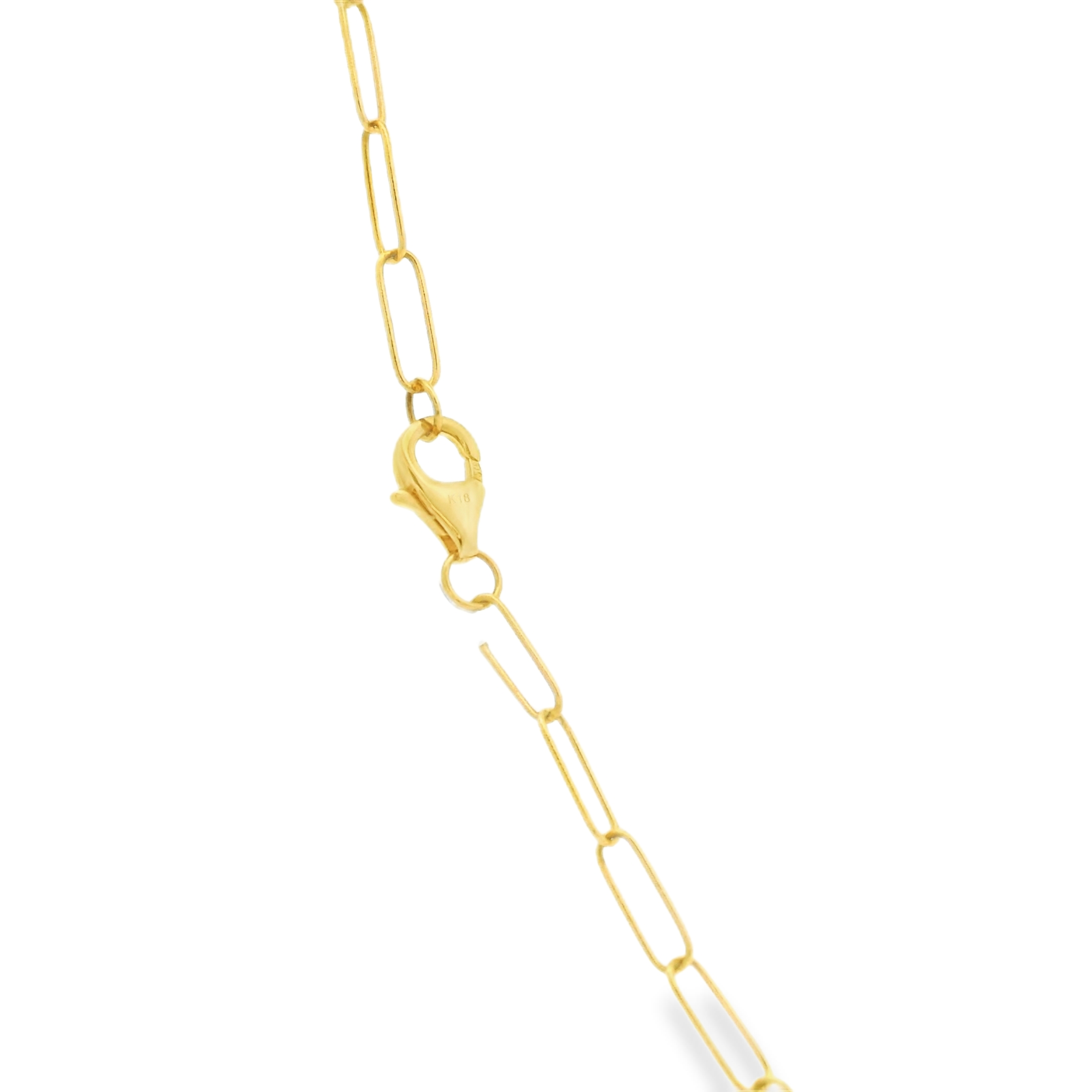 YELLOW GOLD DIAMOND HALO LINK NECKLACE