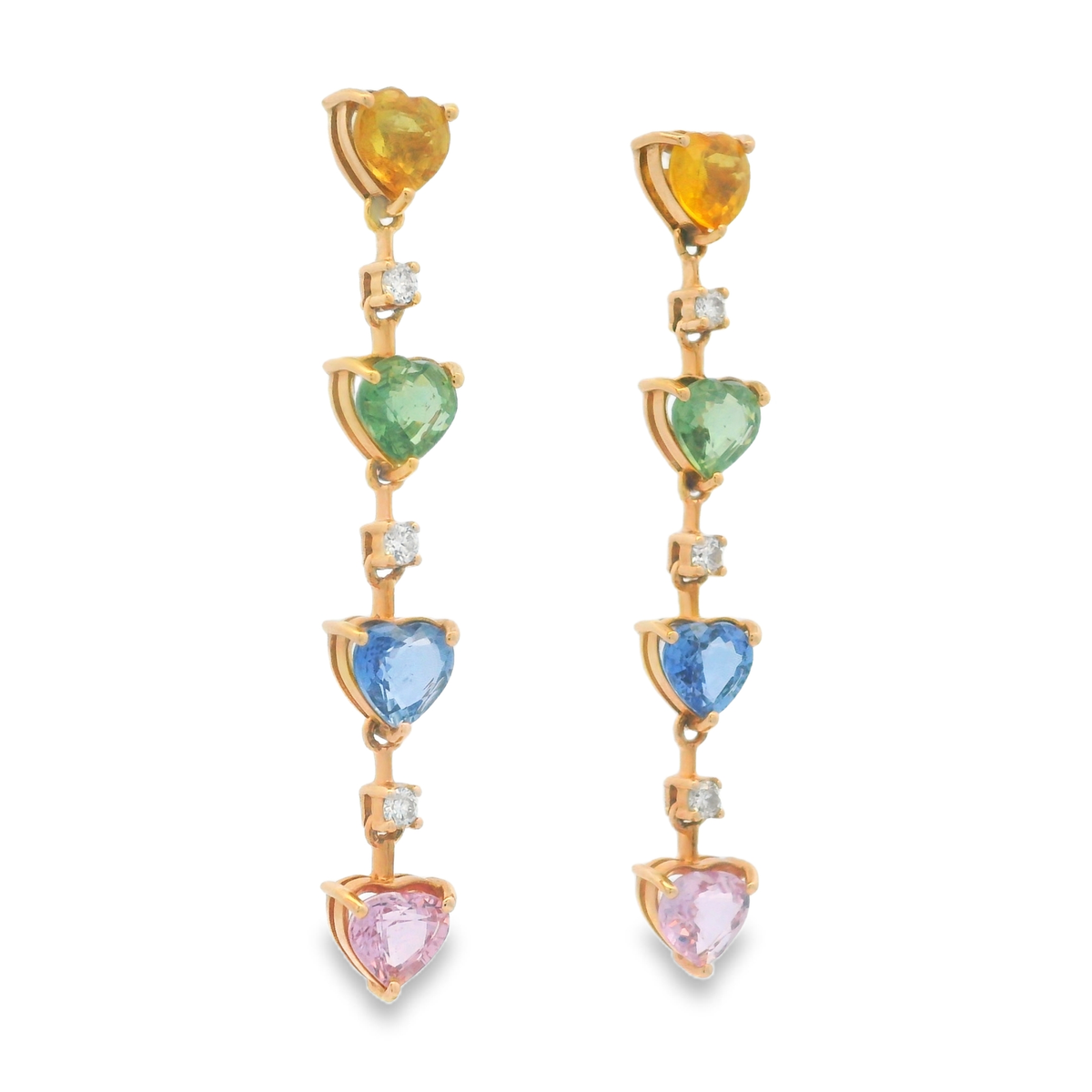 HEARTED-SAPPHIRES EARRINGS