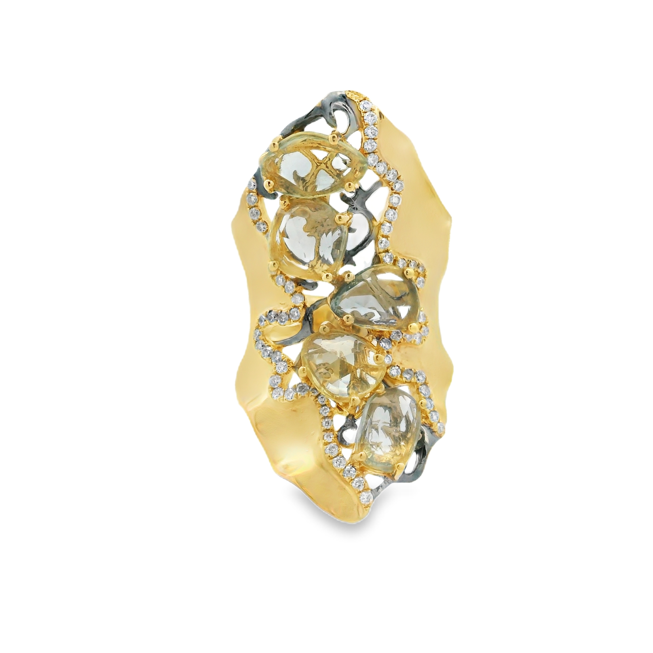 SAPPHIRE WEB YELLOW RING