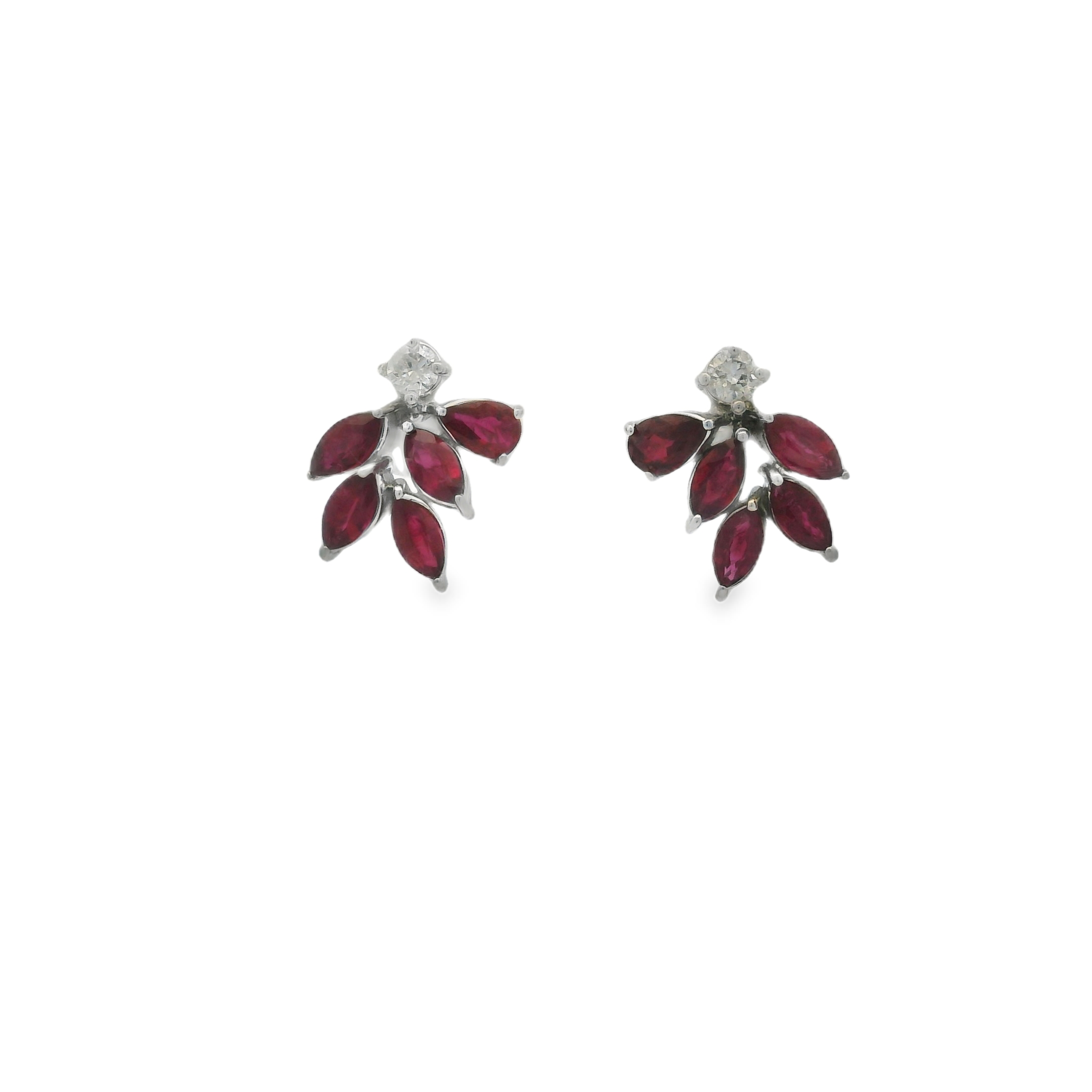 TEAR-DROP RUBY EARRINGS