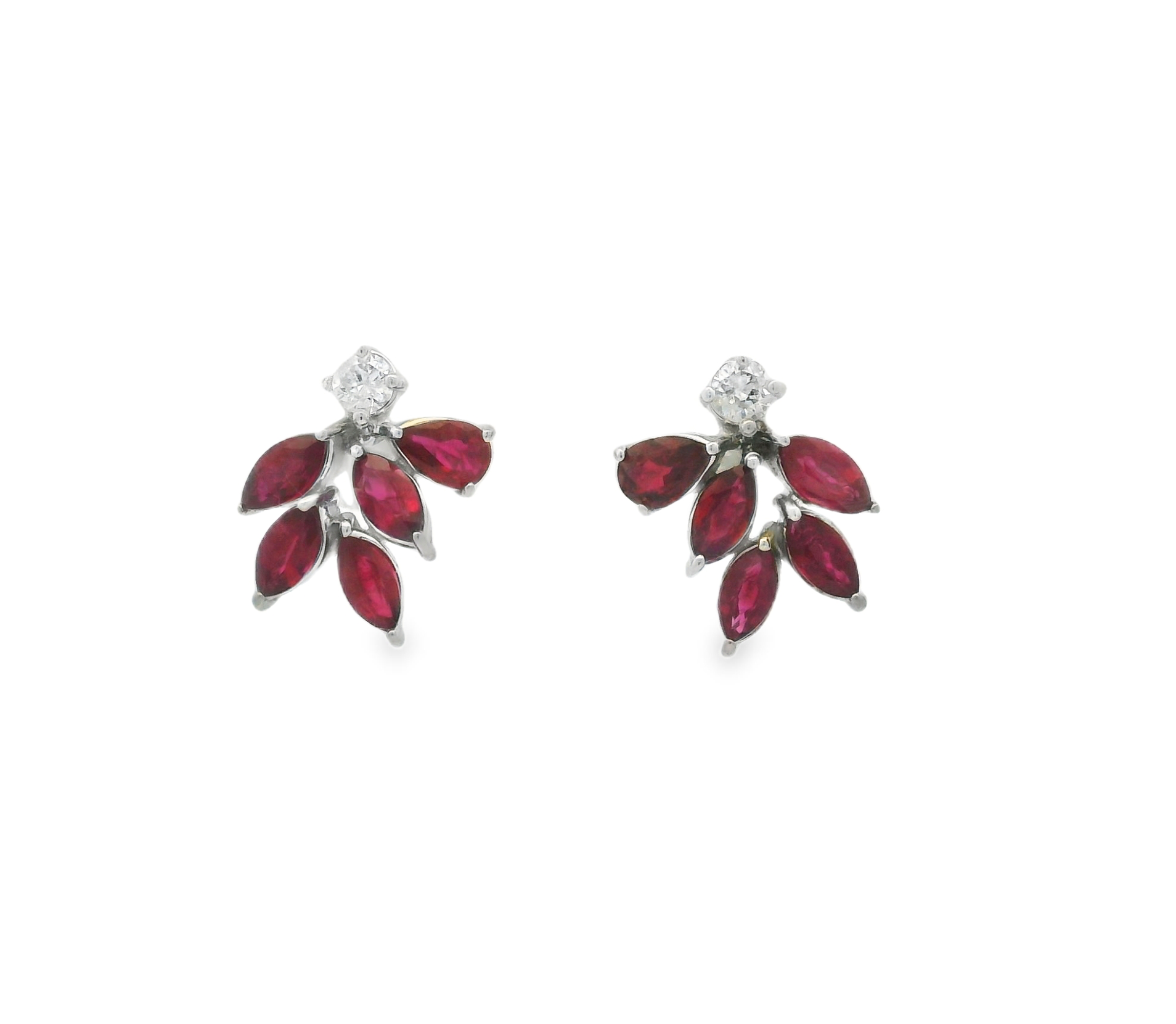 TEAR-DROP RUBY EARRINGS