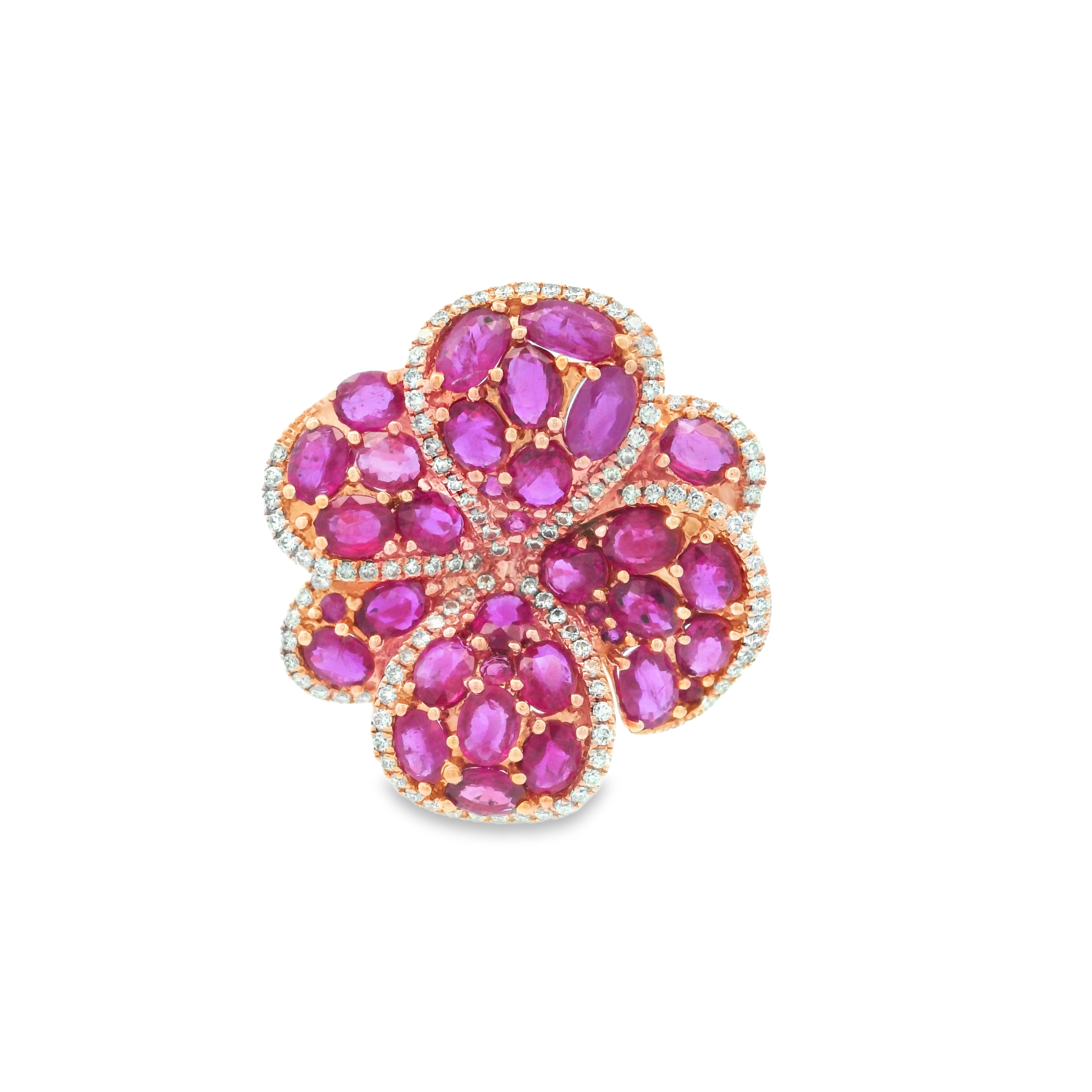 FLOWER RUBY RING