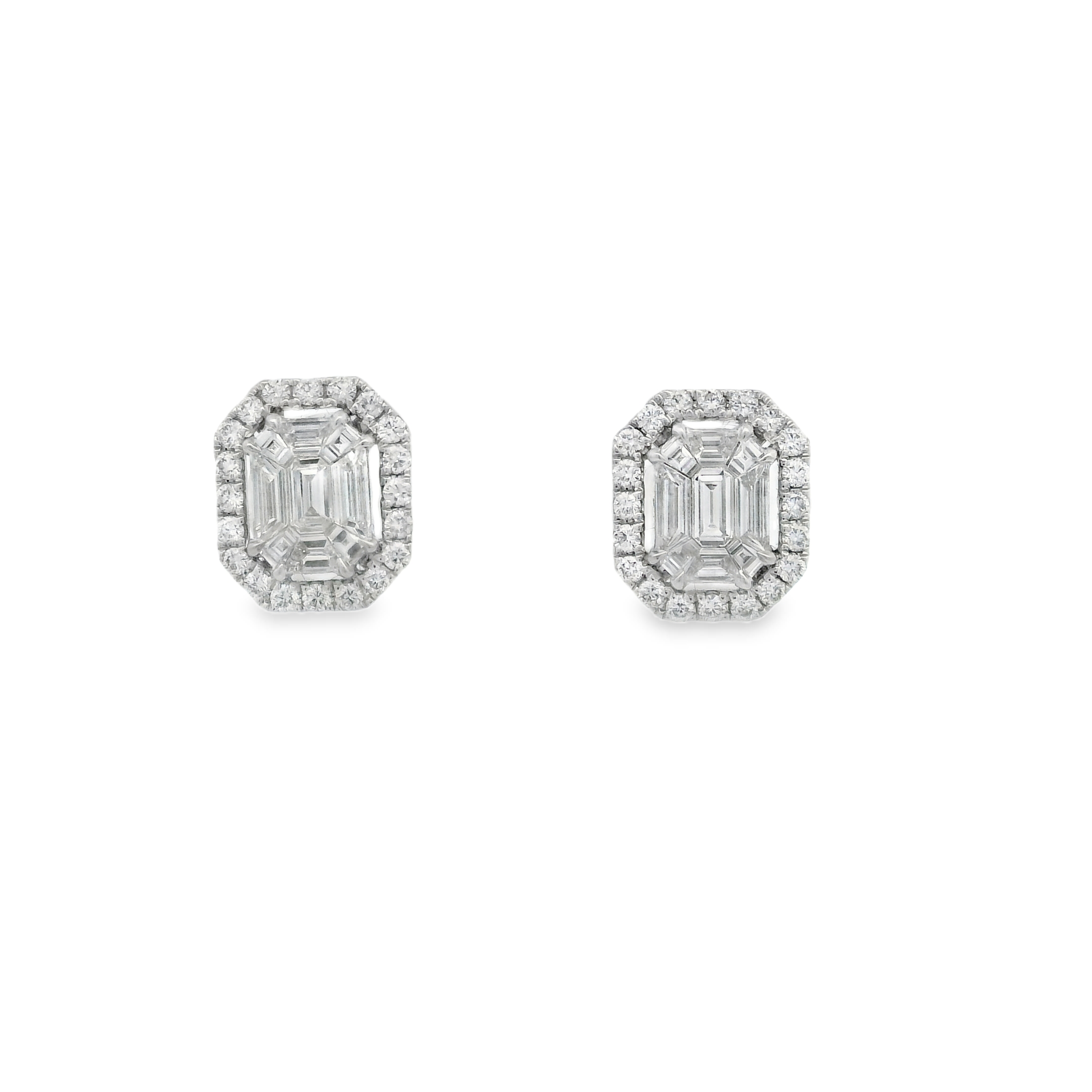 BAGUETTE SQUARED DIAMOND STUDS