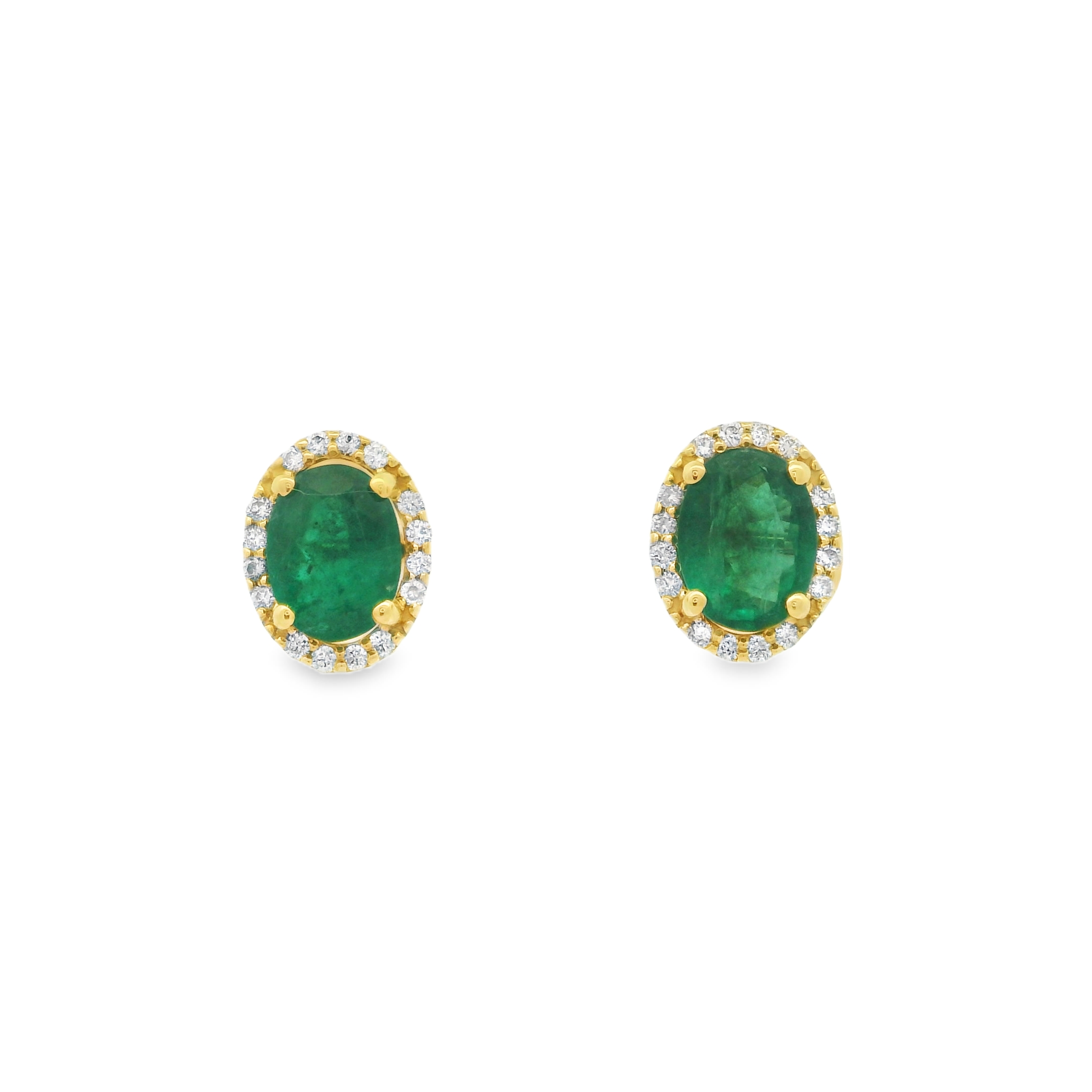 OVAL EMERALD STUDS