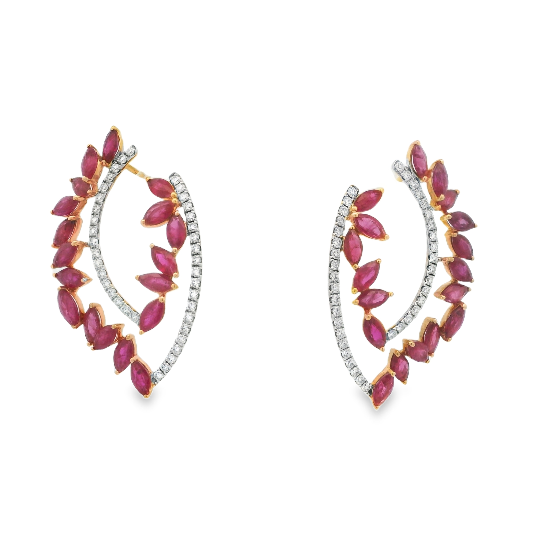 MARQUISE RUBY DROP EARRINGS