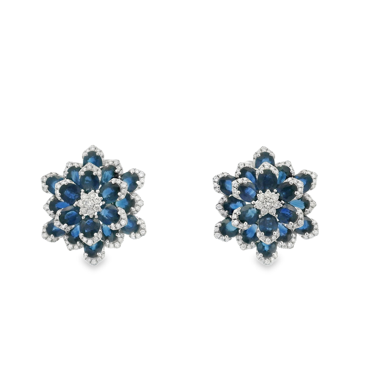 SAPPHIRE FLOWER EARRINGS