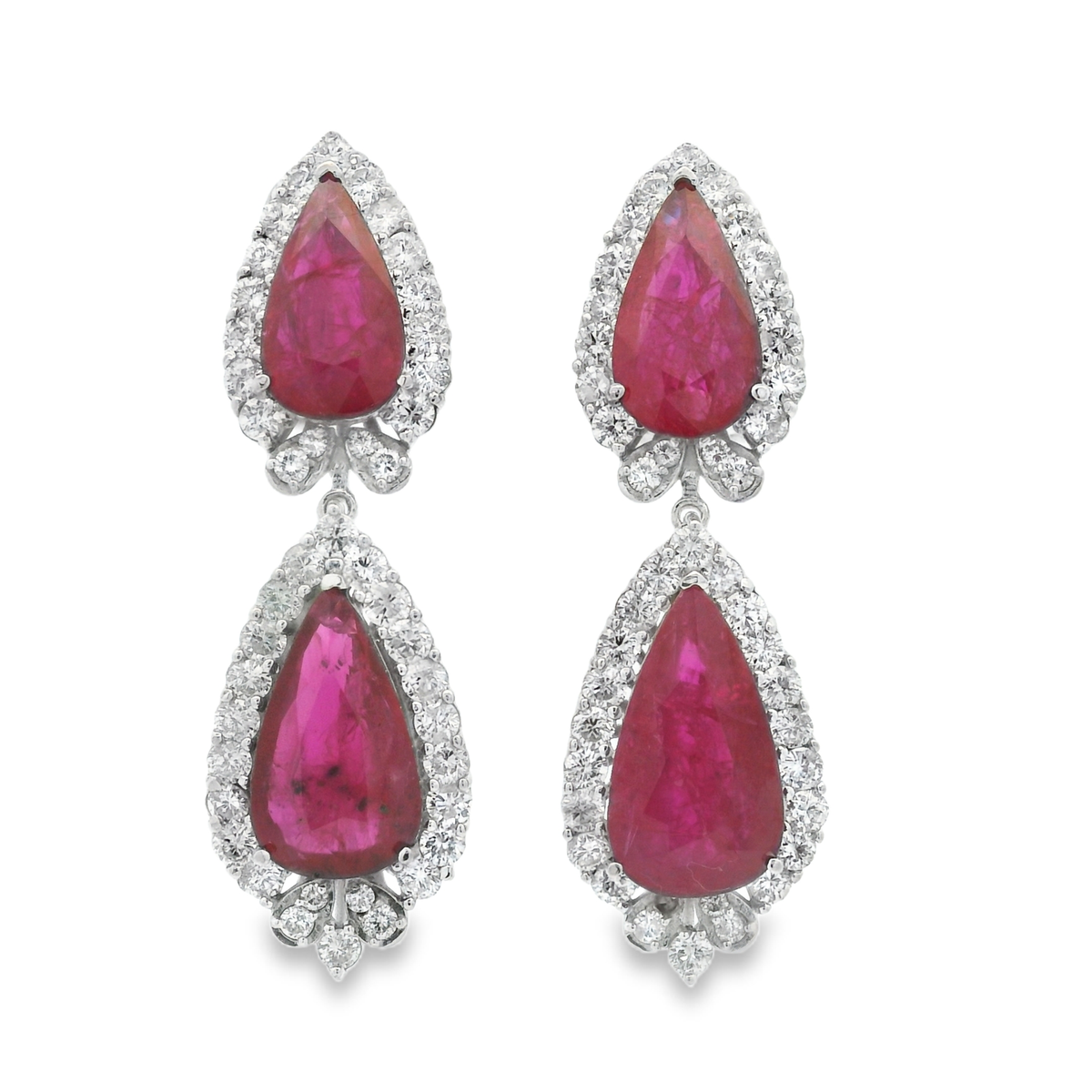 RUBY DROP DANGLE EARRINGS