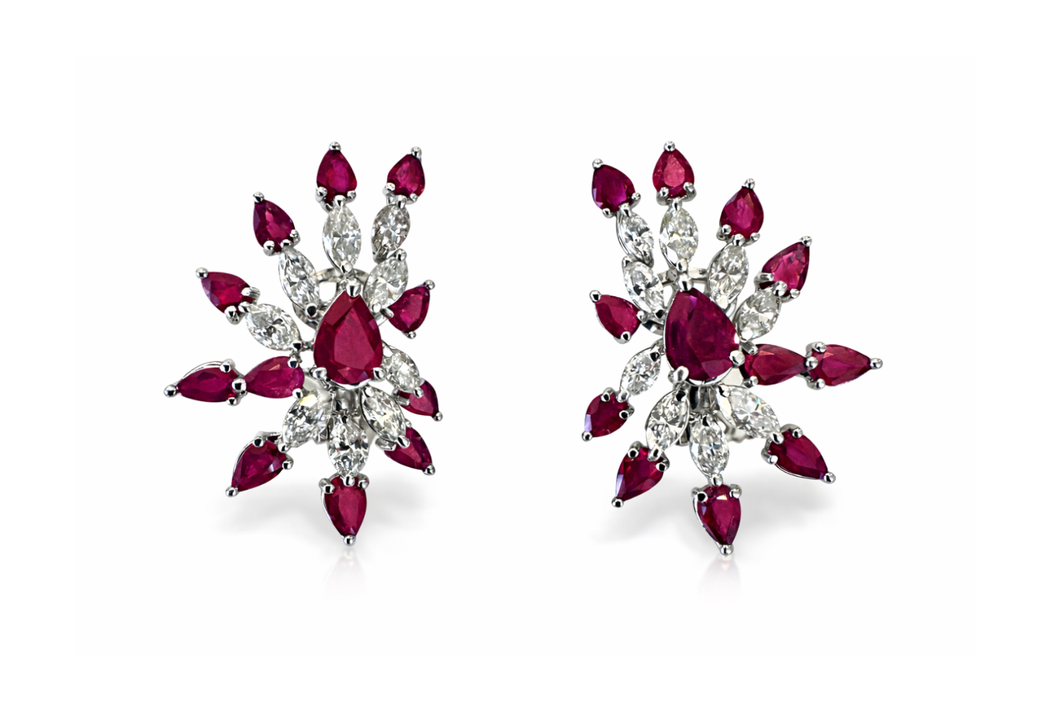 RUBY SPIKES EARRINGS