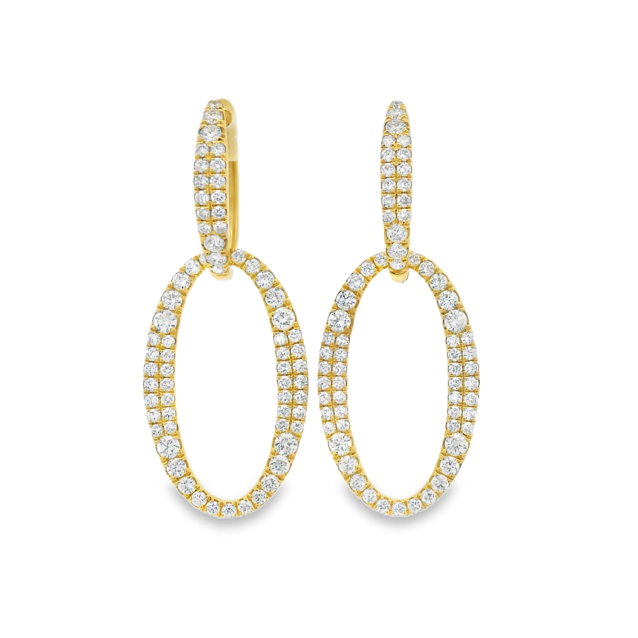TWO-IN-ONE GOLDEN DIAMOND HOOPS