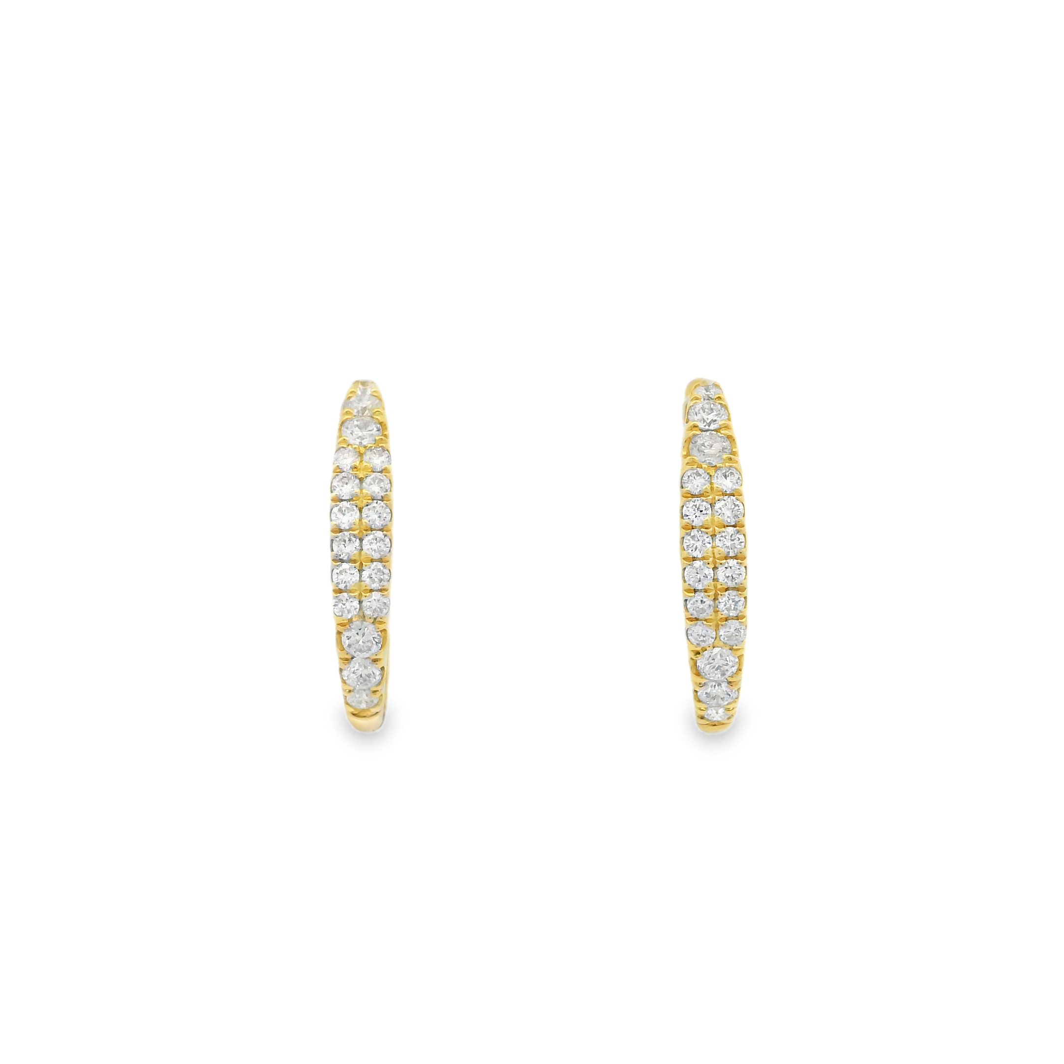 TWO-IN-ONE GOLDEN DIAMOND HOOPS