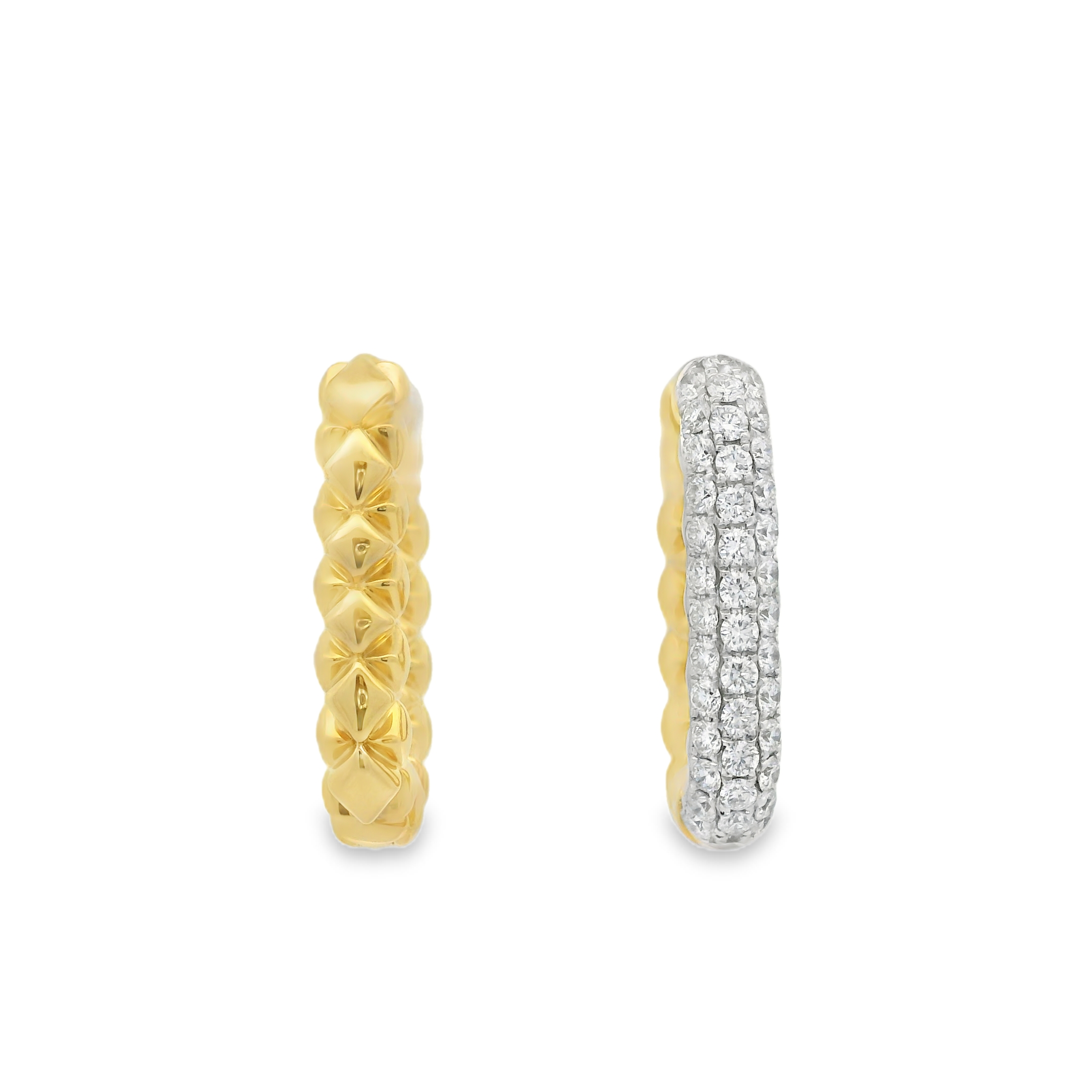 CHUNCKY DIAMOND DANGLE EARRINGS