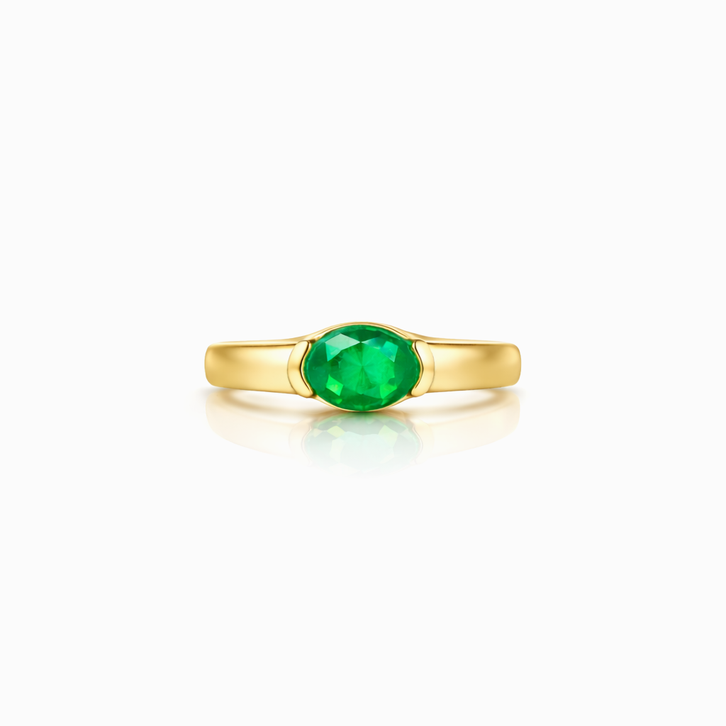 SOLITAIRE EMERALD RING