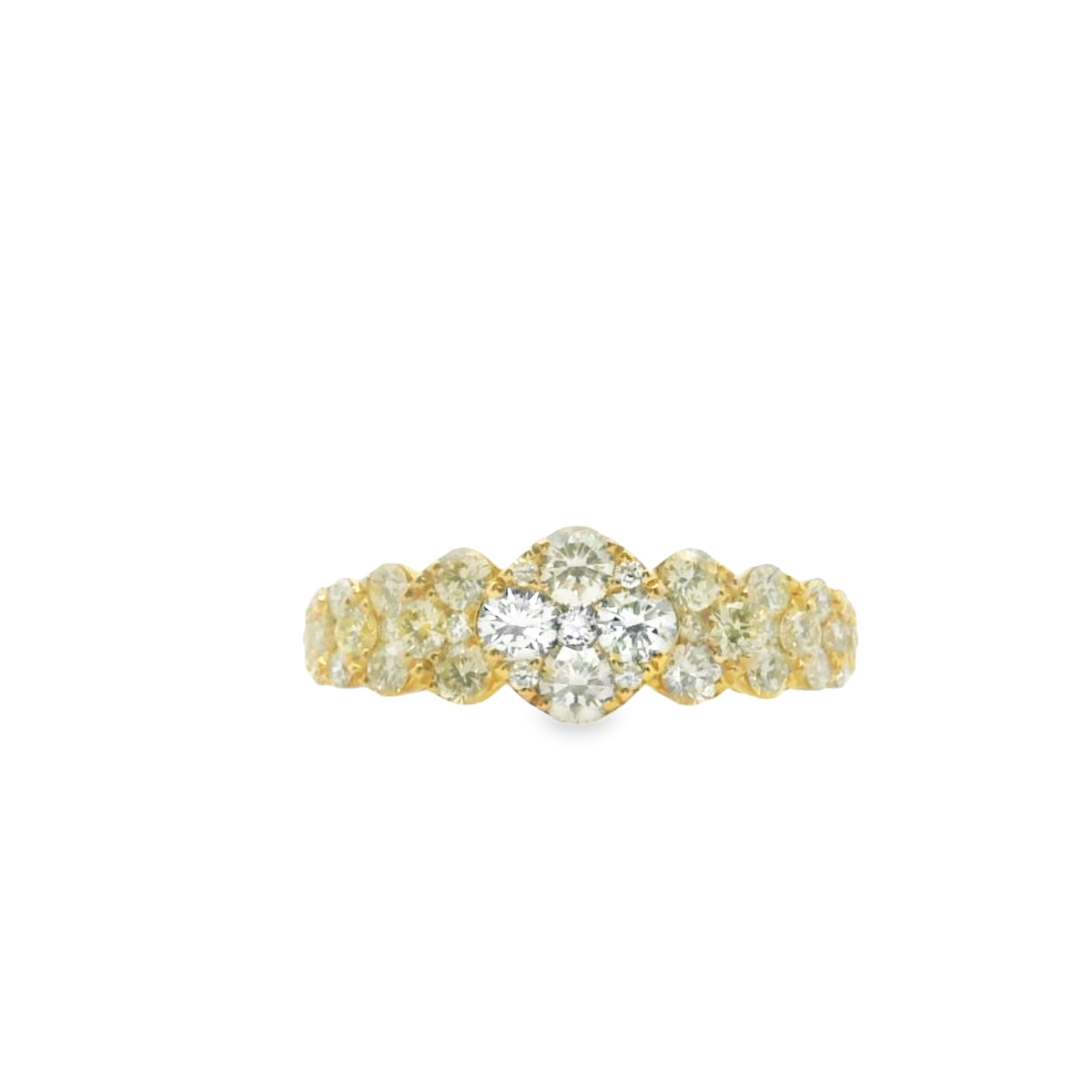 ROUNDED YELLOW DIAMONDS RING