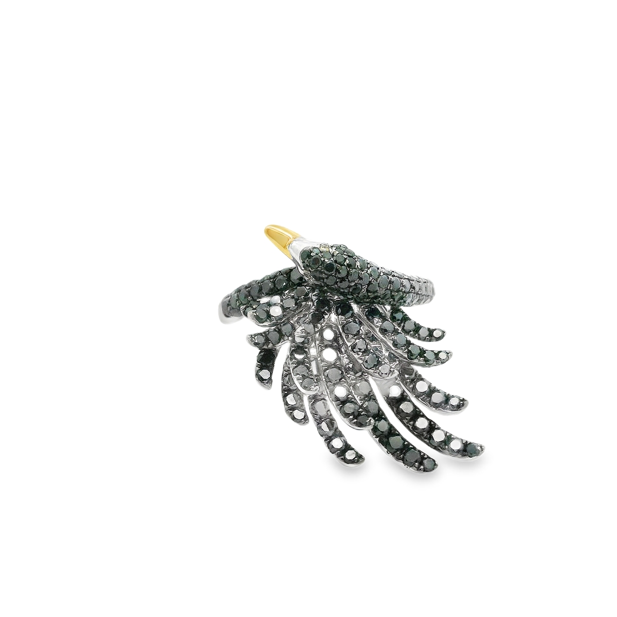 BLACK SWAN COCKTAIL RING
