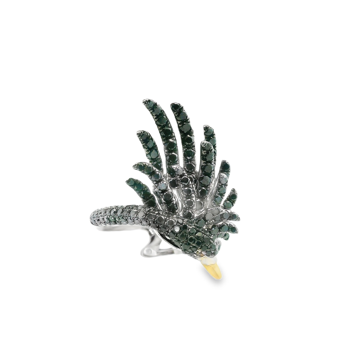 BLACK SWAN COCKTAIL RING