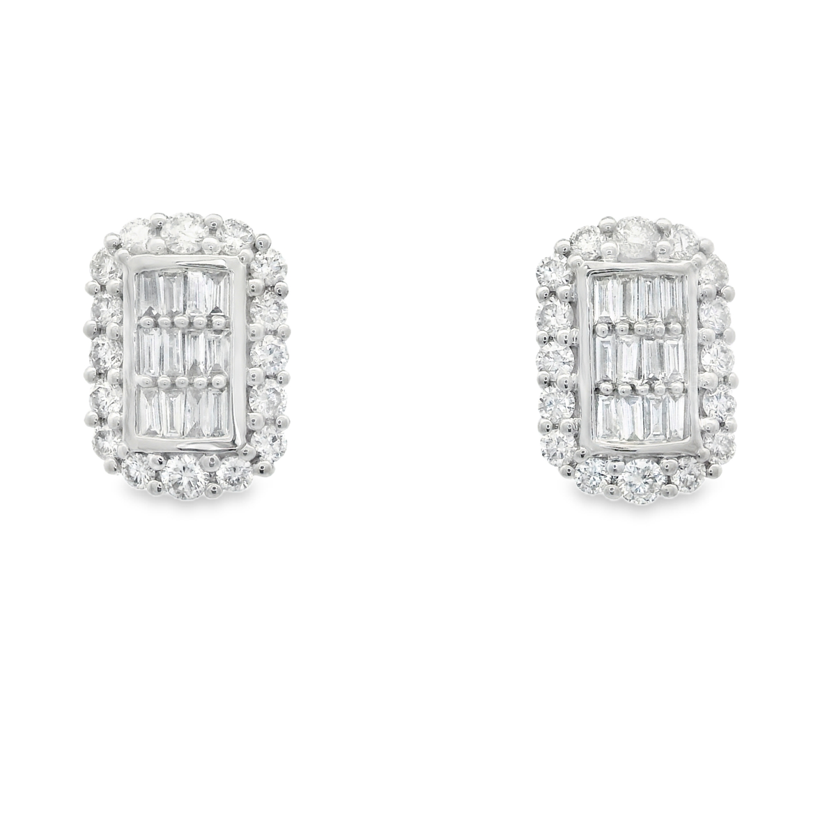 SMALL SQUARED DIAMOND STUDS