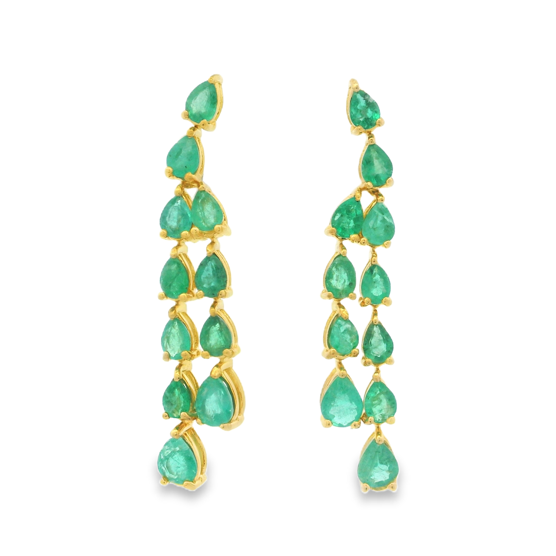 EMERALD DANGLE EARRINGS