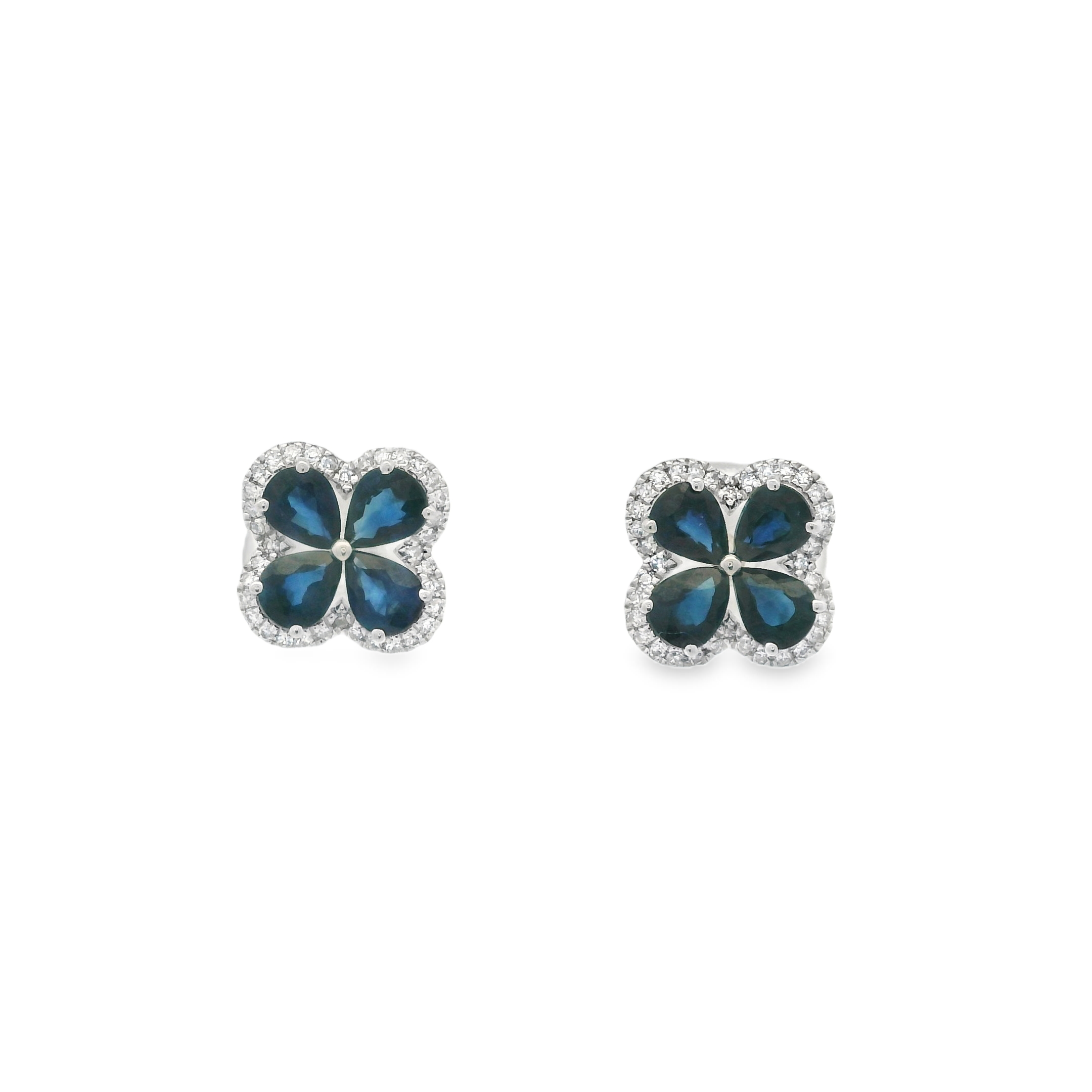 SMALL FLOWER SAPPHIRE EARRINGS