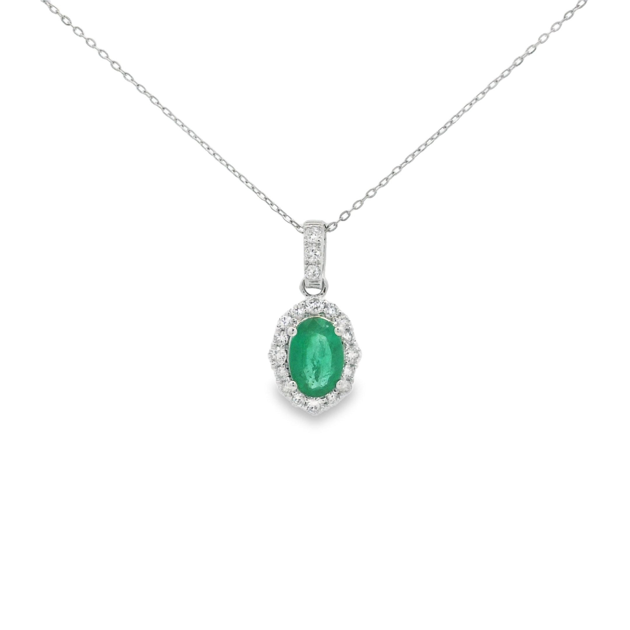 OVAL EMERALD PENDANT
