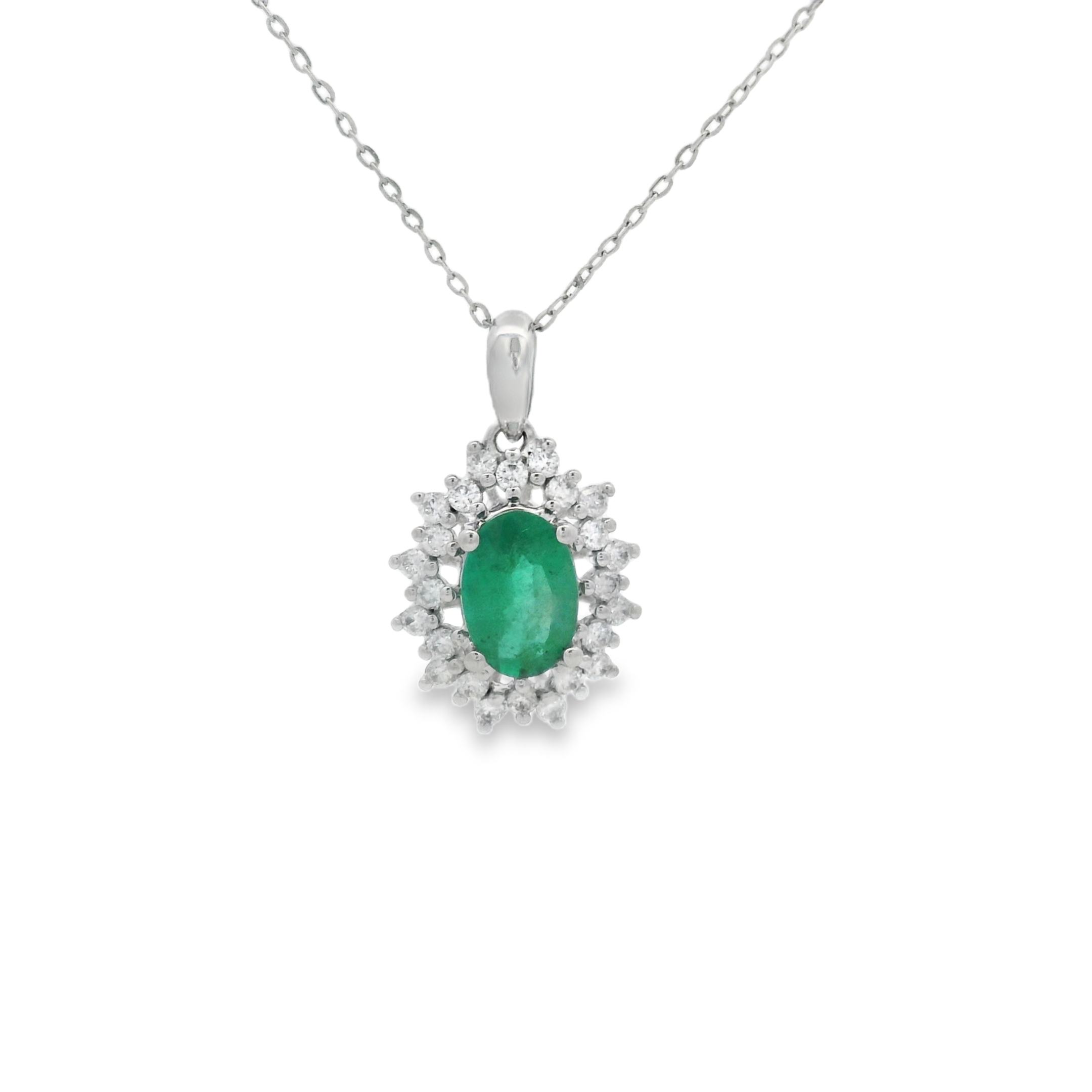OVAL EMERALD PENDANT