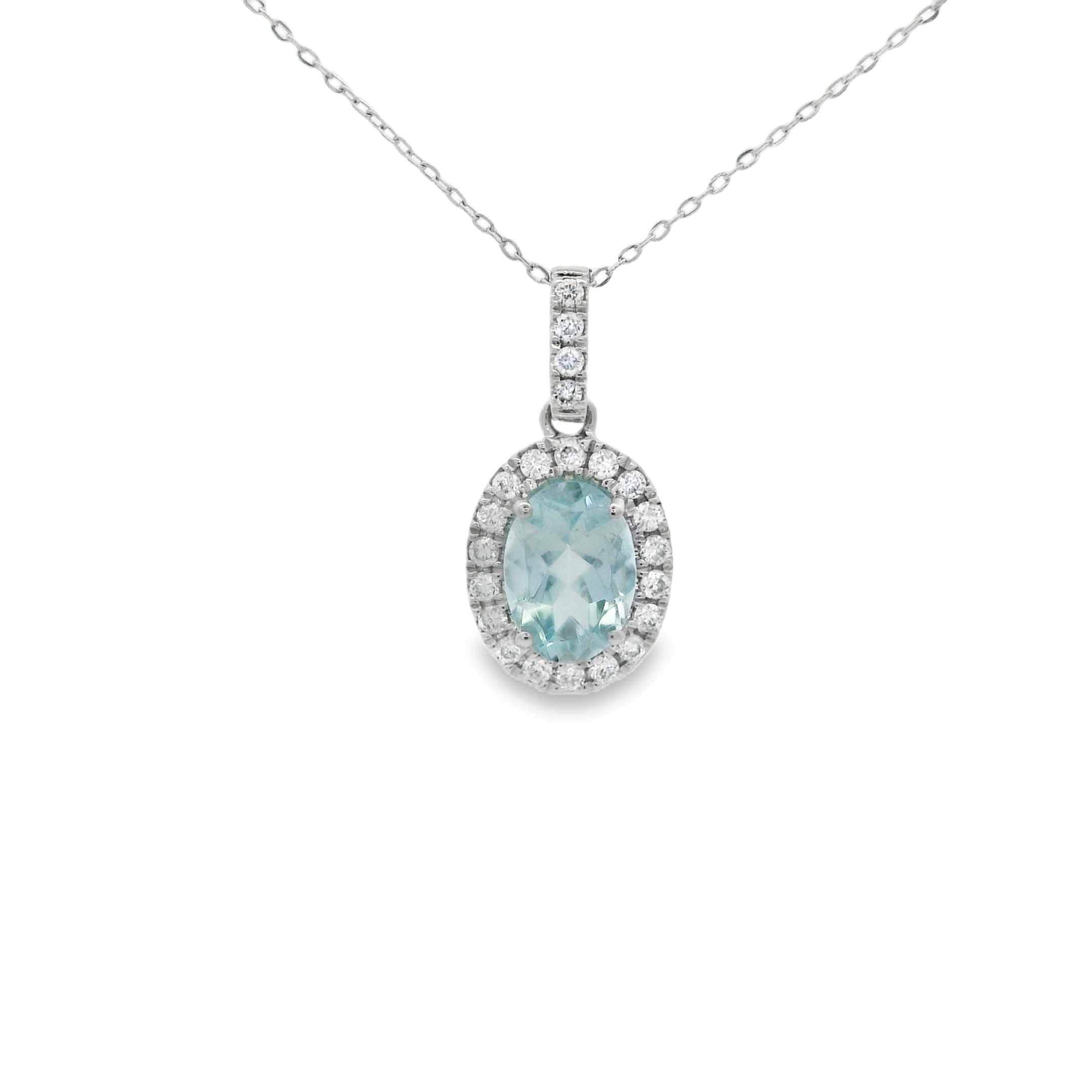 OVAL AQUAMARINE PENDANT