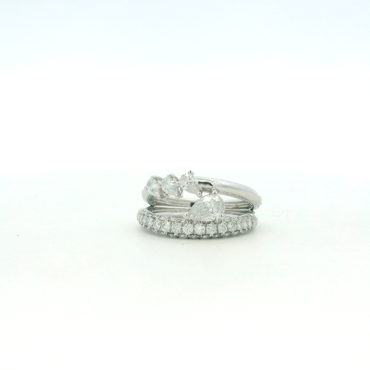 Diamond Multi-Stone Stacked Ring